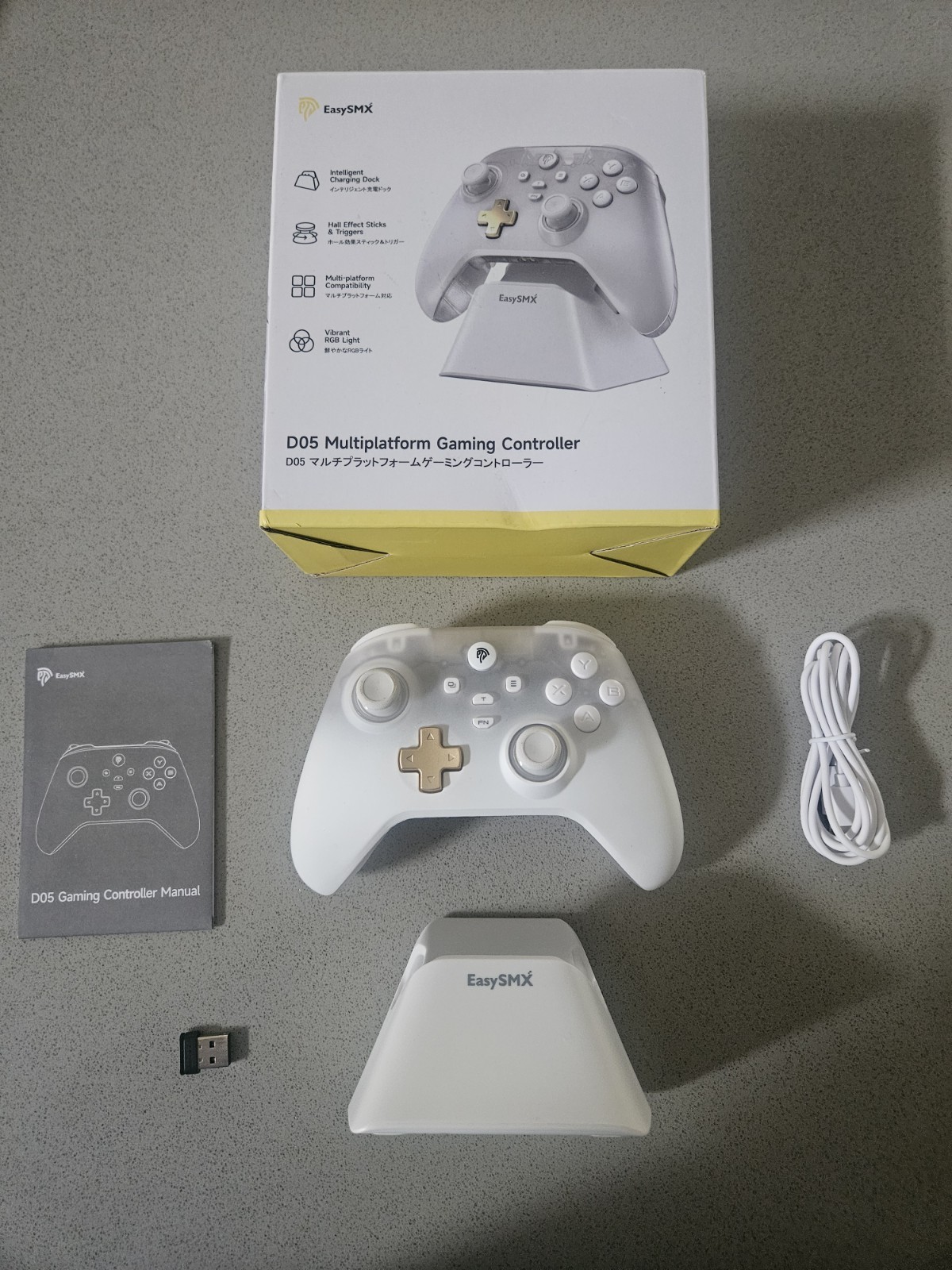 EasySMX D05 Pro Wireless Gaming Controller with Charging Dock