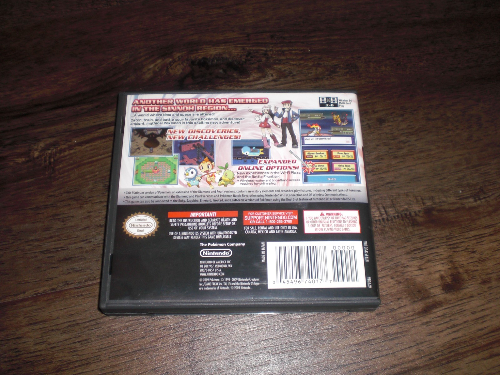 AUTHENTIC Pokemon Platinum Version GENUINE Game Nintendo DS 3DS XL w Case Nr CIB