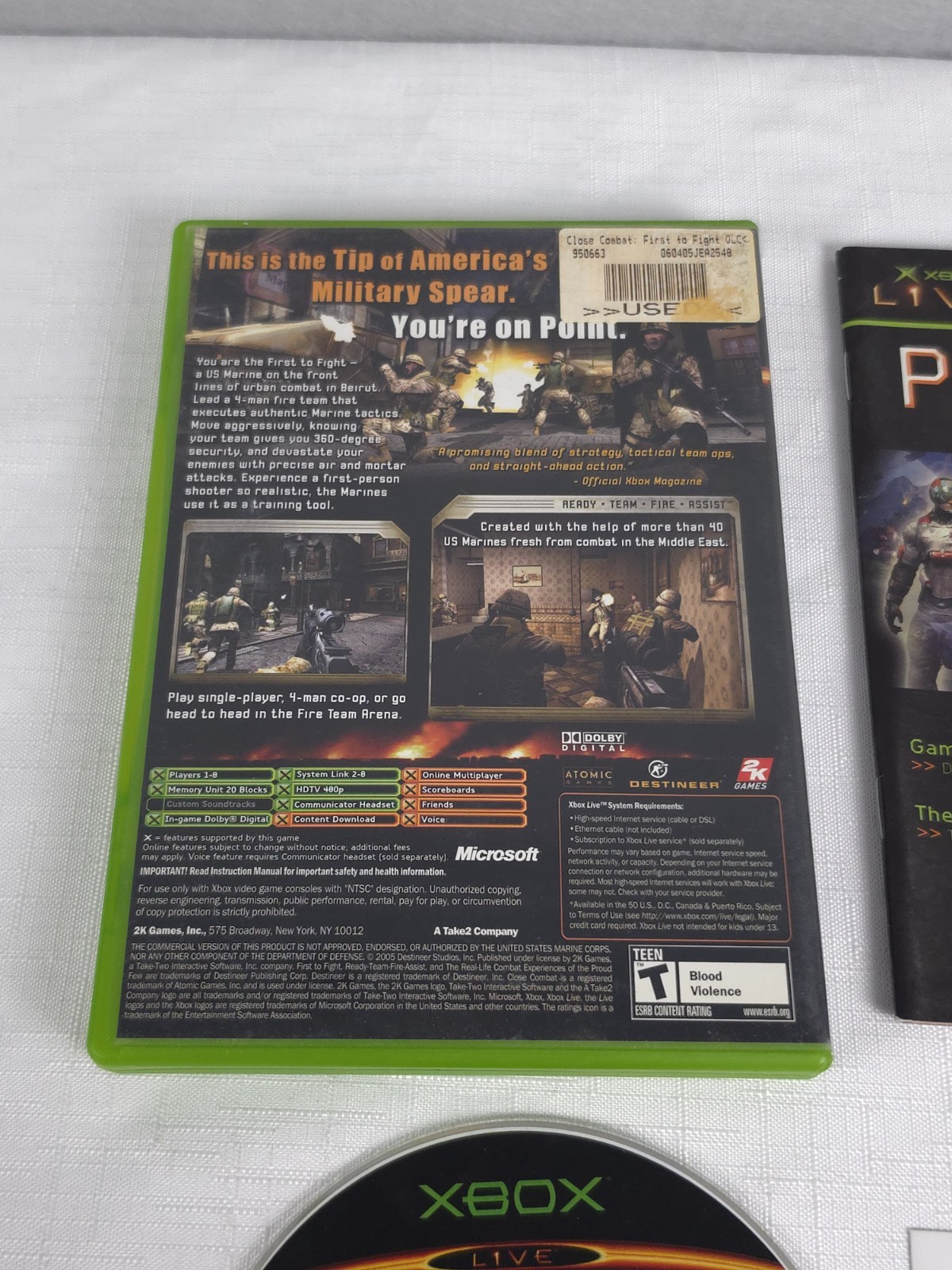 Close Combat: First to Fight / Microsoft Xbox – CIB Complete W/ Reg Card Tested