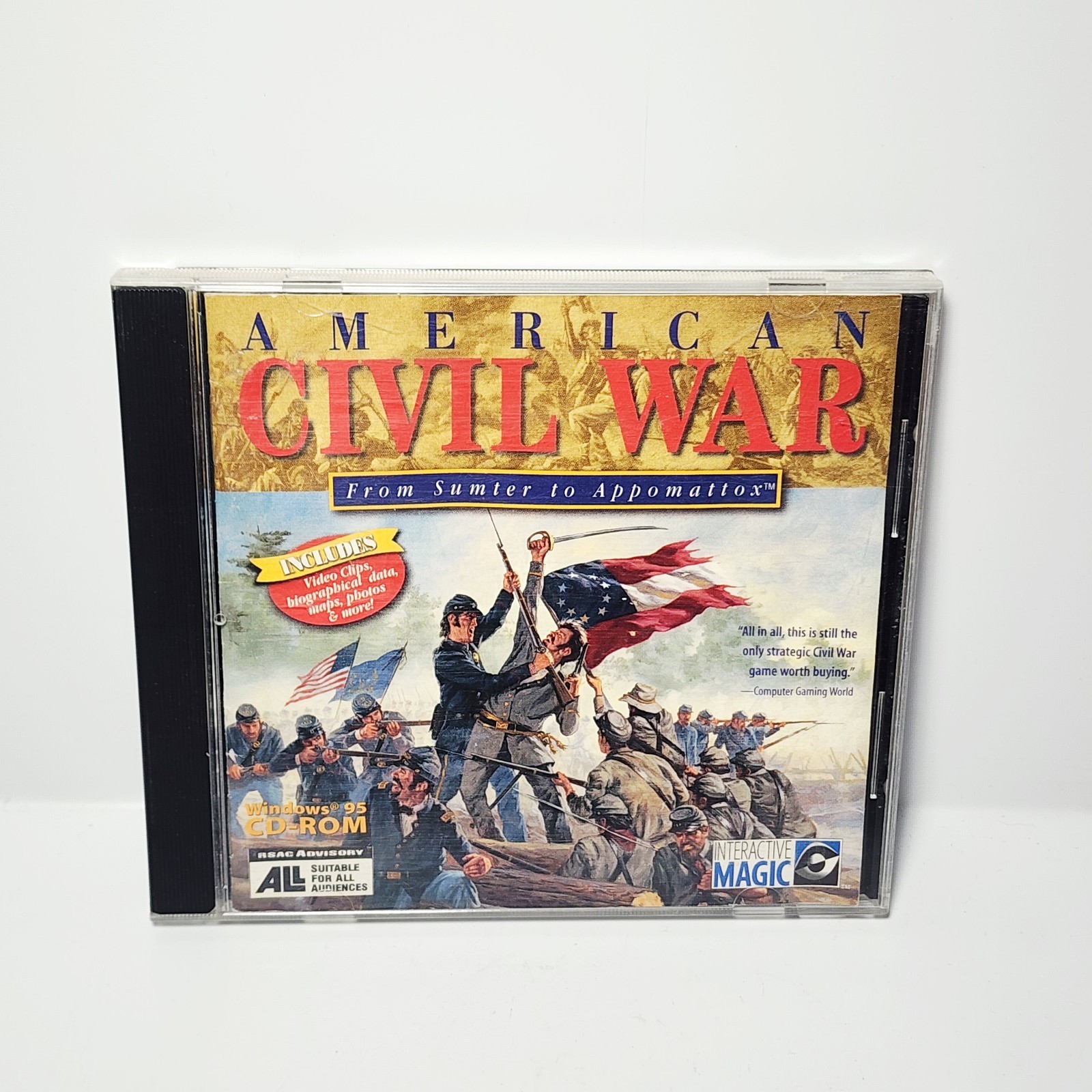 American Civil War: From Sumter to Appomattox (PC, 1998) CD ROM Windows 95 Game