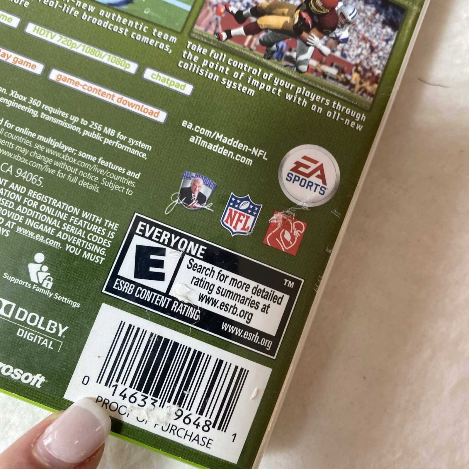 Madden NFL 12 Microsoft Xbox 360, 2011 Video Game No Manual