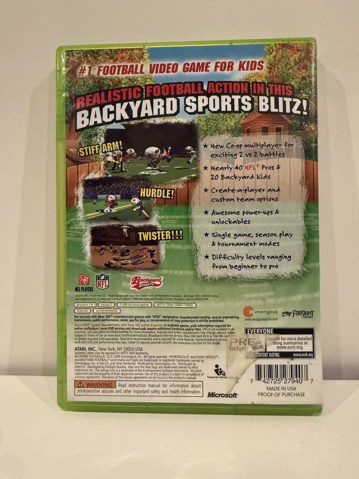 Backyard Football ’10 (Microsoft Xbox 360, 2009) – CIB Complete – Tested