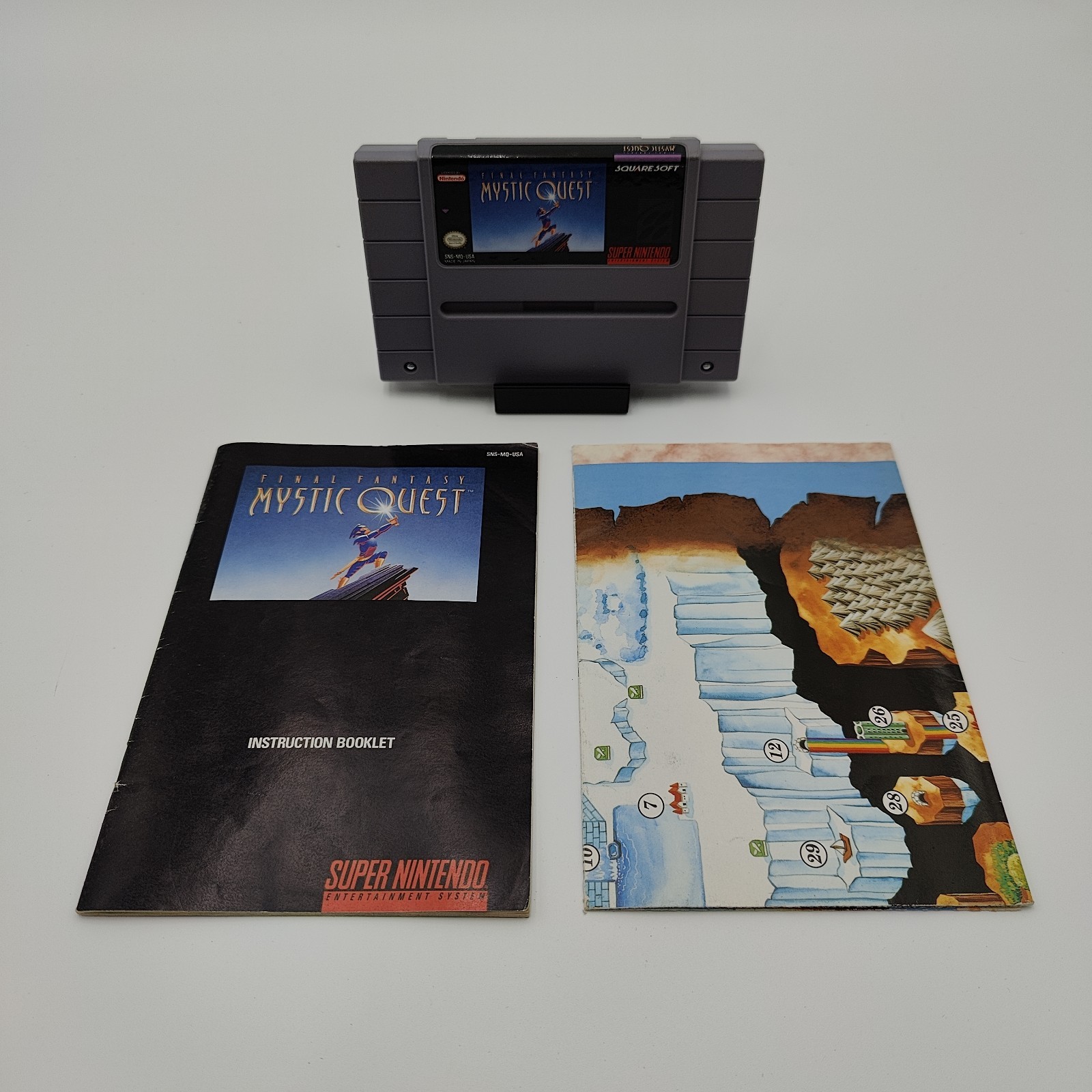 Final Fantasy: Mystic Quest SNES Cartridge with Manual & Map Included *Tested*