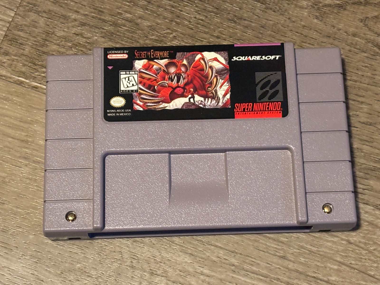 Secret of Evermore Super Nintendo Snes Cleaned Tested Authentic Excellent Shape