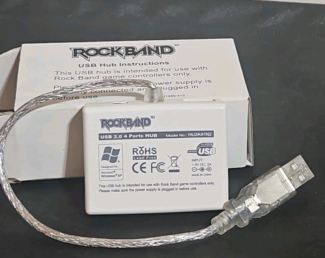 Rock Band USB 2.0 4-Ports Hub Only No Power Adaptor
