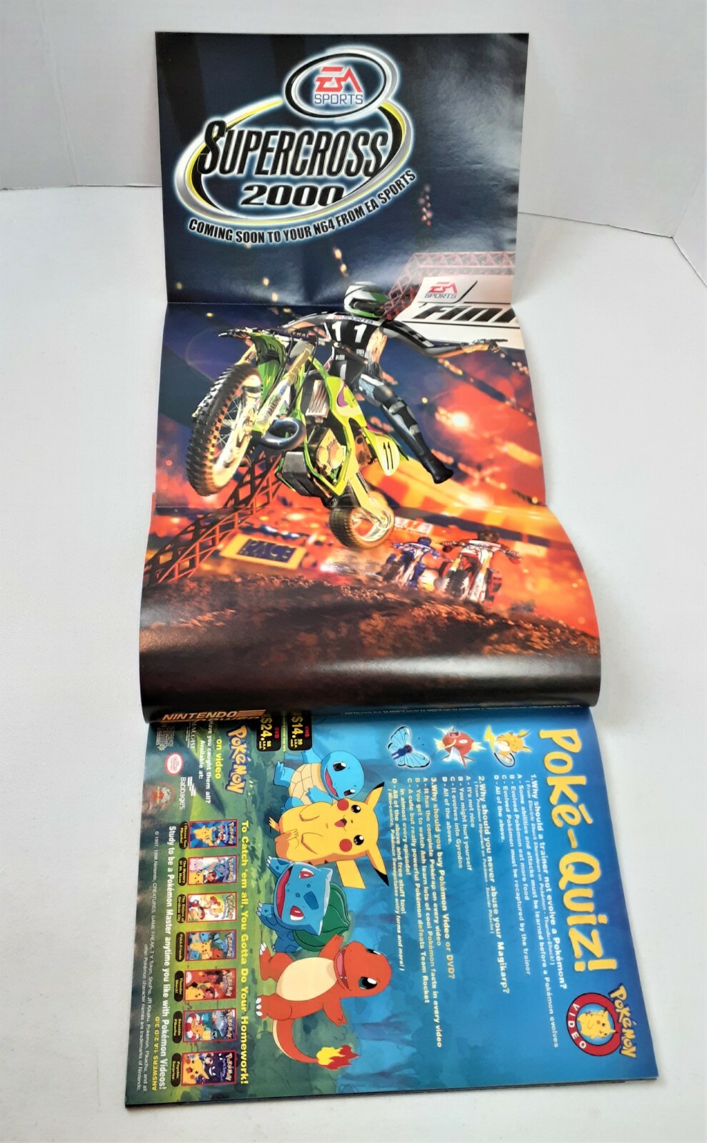 Nintendo Power Magazine Vol 123 Hybrid Heaven 1999 w/ Comic & Supercross Poster