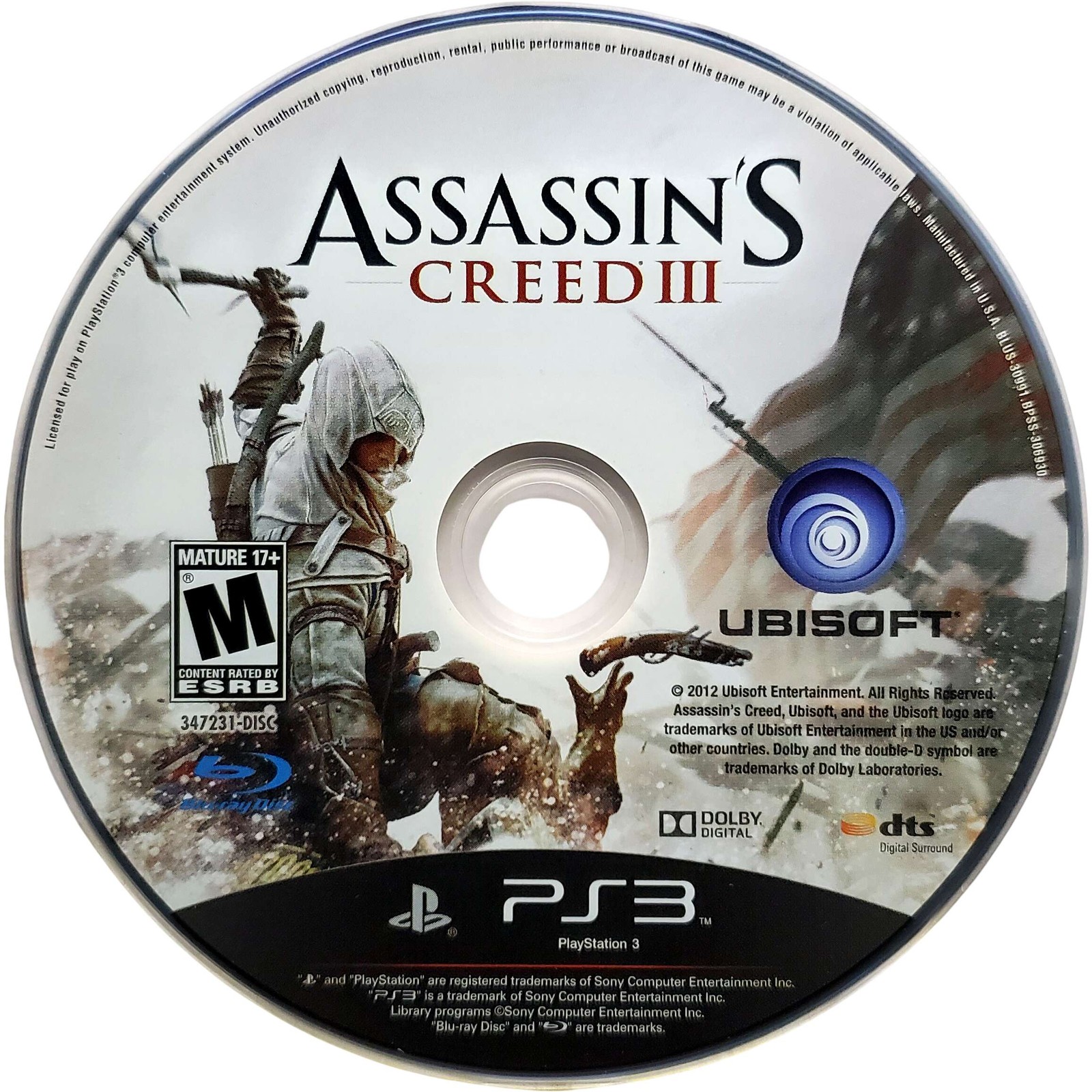 Assassin’s Creed III – Sony Playstation 3 Pristine 180 Day Guarantee PS3
