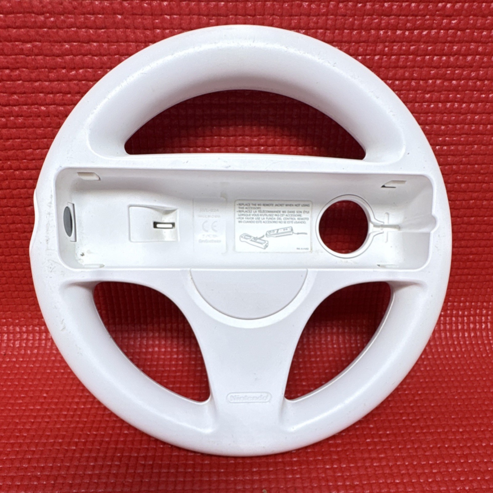 Nintendo Wii Wheel Steering Accessory RVL-024 White Blue B Button Controller