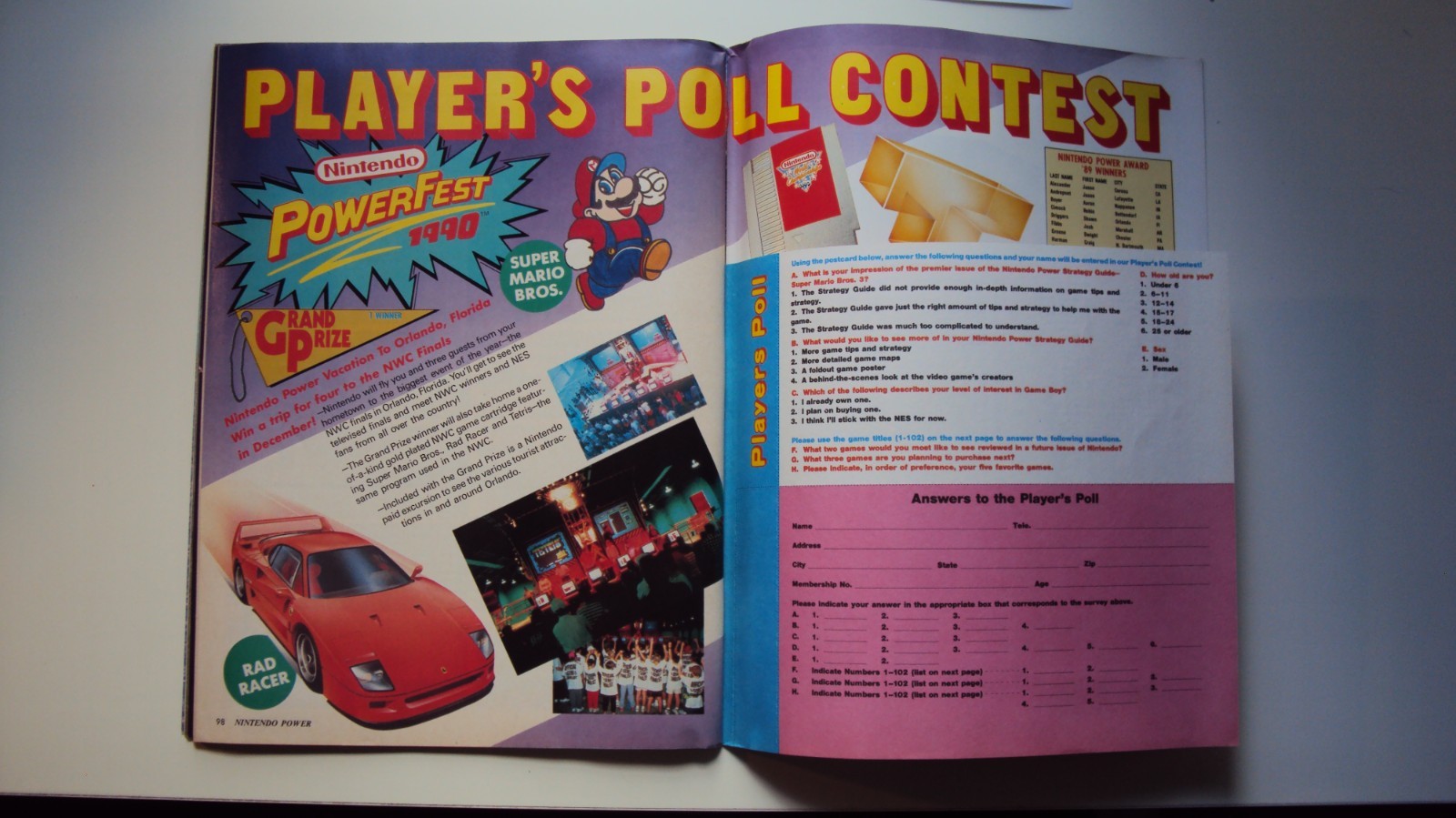 Nintendo Power Magazine Rescue Rangers (July/August 1990) W/Poster + Inserts