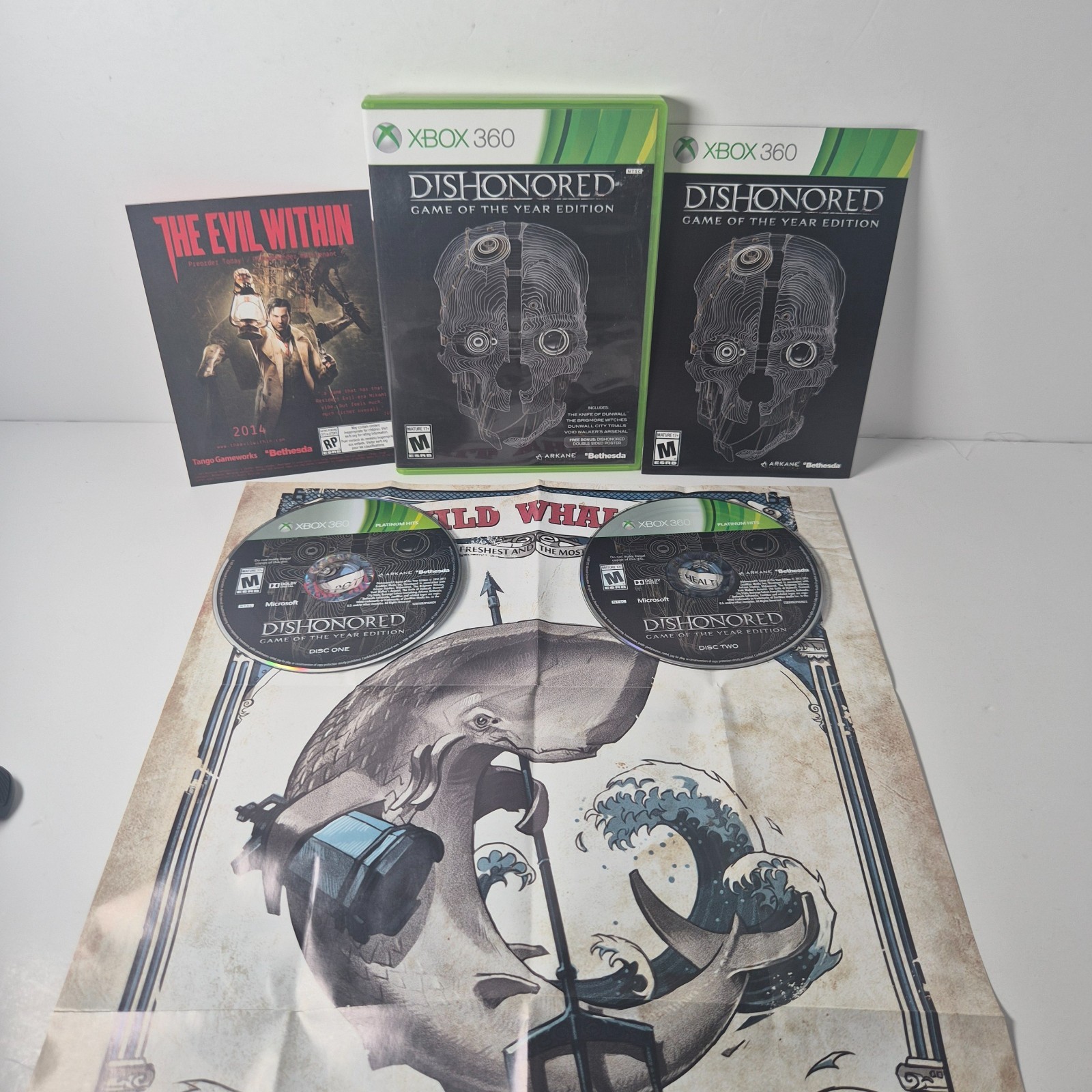 Dishonored Game of the Year Edition Xbox 360 CIB Tested 2 Disc Poster