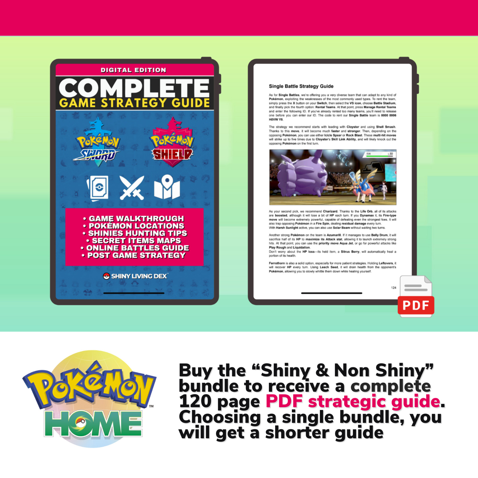 Pokémon HOME Shiny Living Dex Complete Sword Shield & DLC 6 IV Pokedex & Guide