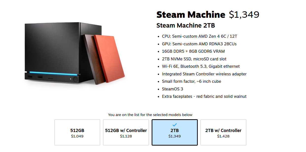 Steam Machine 2TB Console (Without Controller) In Hand Ready To Ship