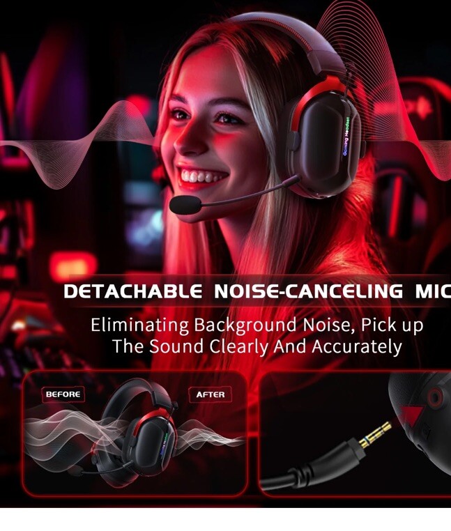 NEW Wireless Gaming Headphones PC PS4 PS5 Mac Nintendo Switch Bluetooth 5.2 NIB