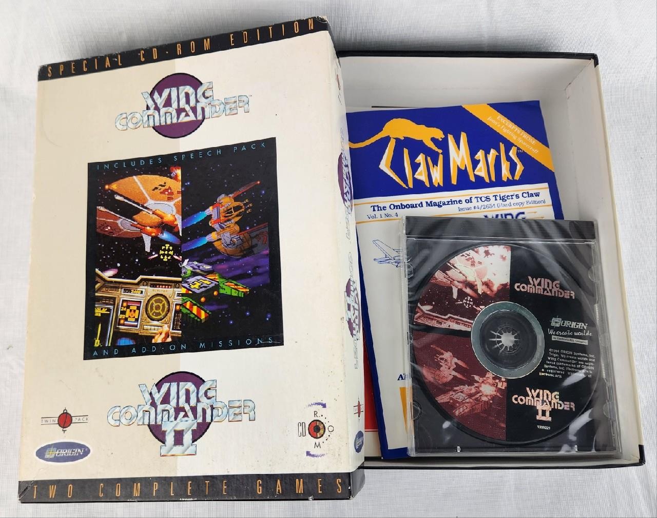 Wing Commander I/1 & II/2 PC 1990 Big Box Special CD-Rom Edition Game Complete