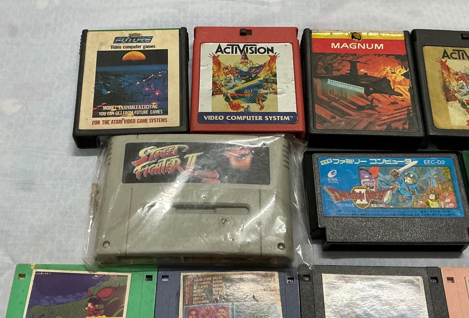 Vintage Video Game Cartridge Disk Job Lot Untested As-Is Retro Gaming Bundle
