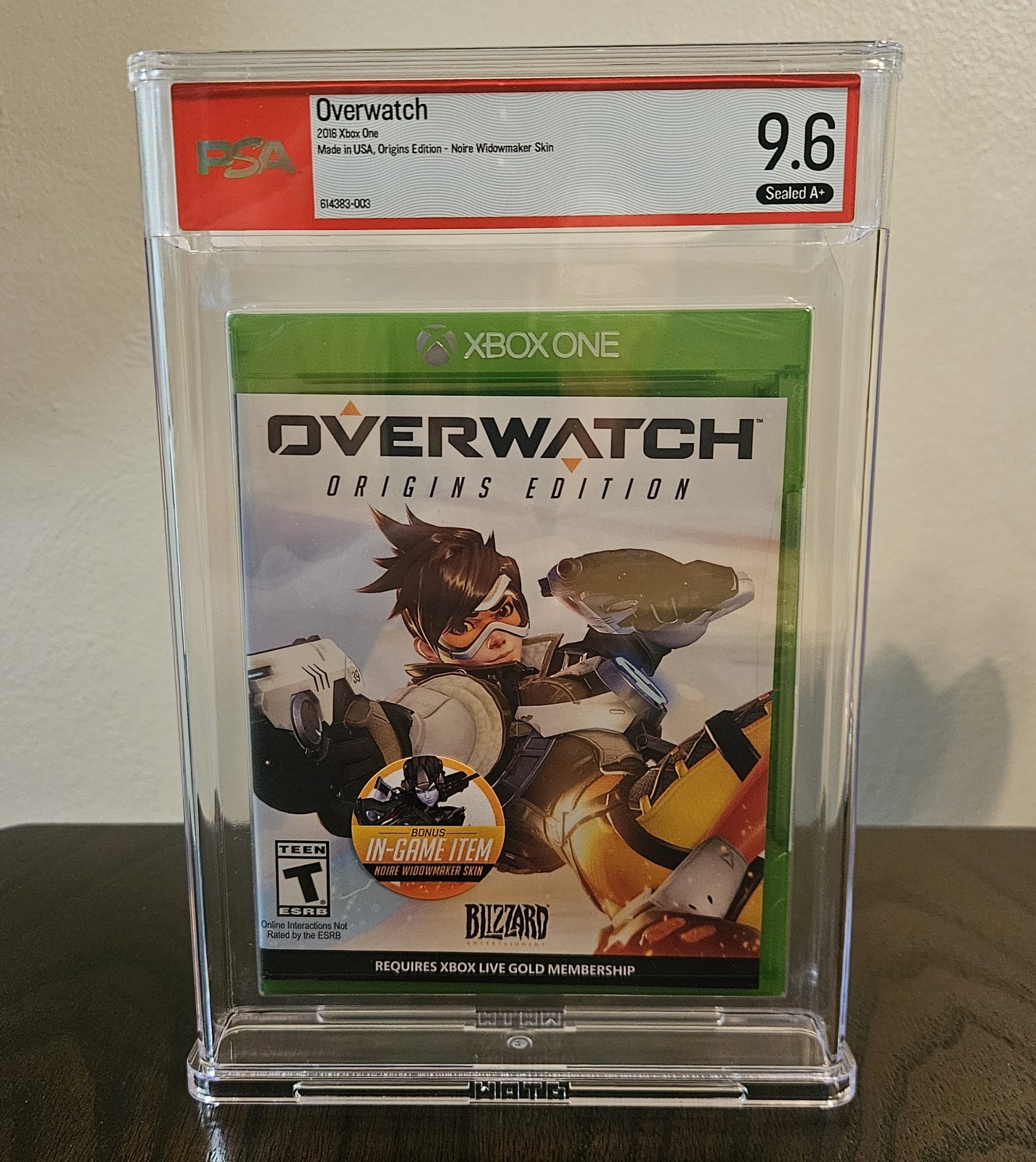 Overwatch PSA 9.6 A+ Xbox One Noire Widowmaker Skin RARE!