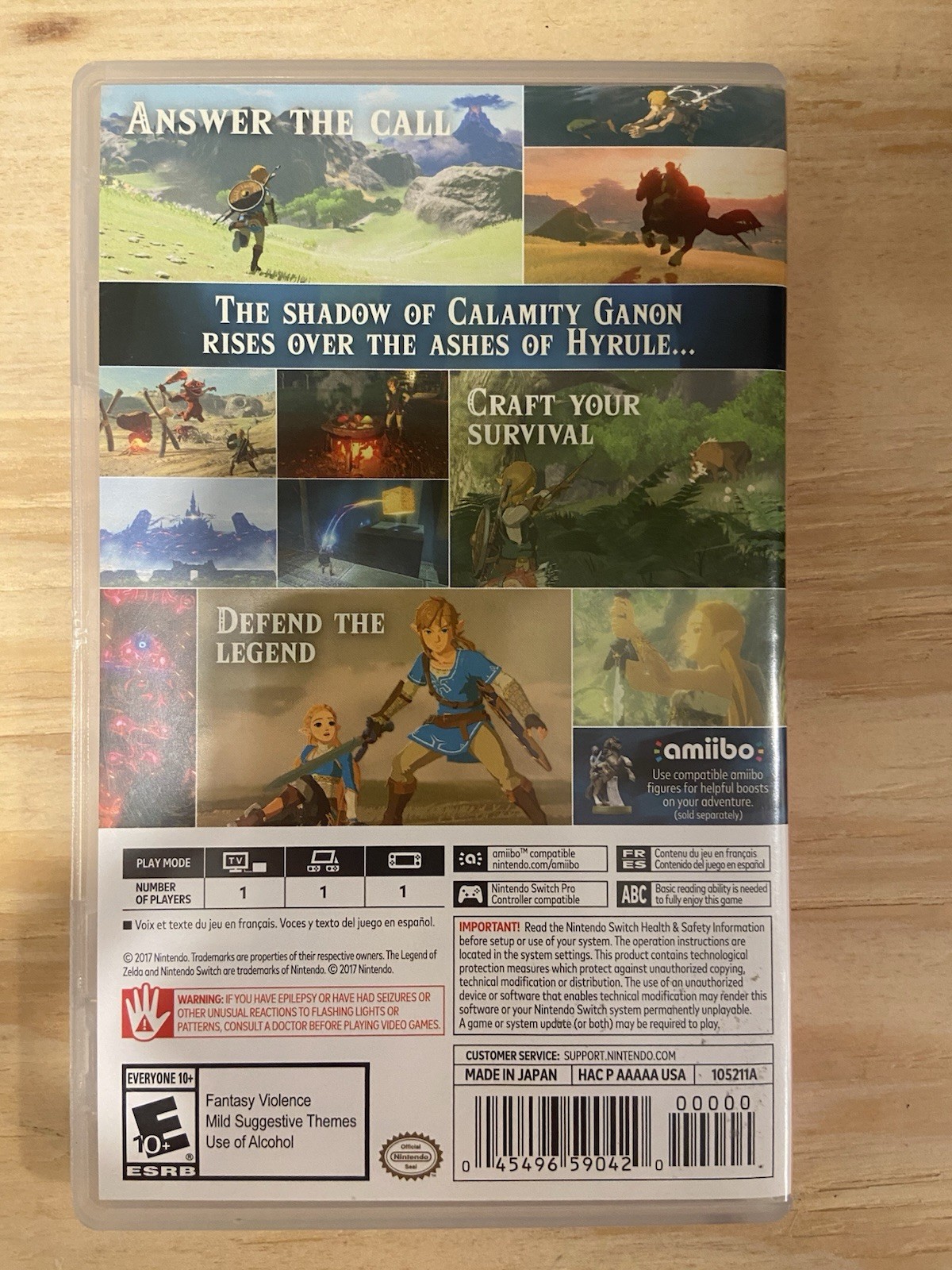 The Legend of Zelda Breath of the Wild-Switch-TESTED & WORKING