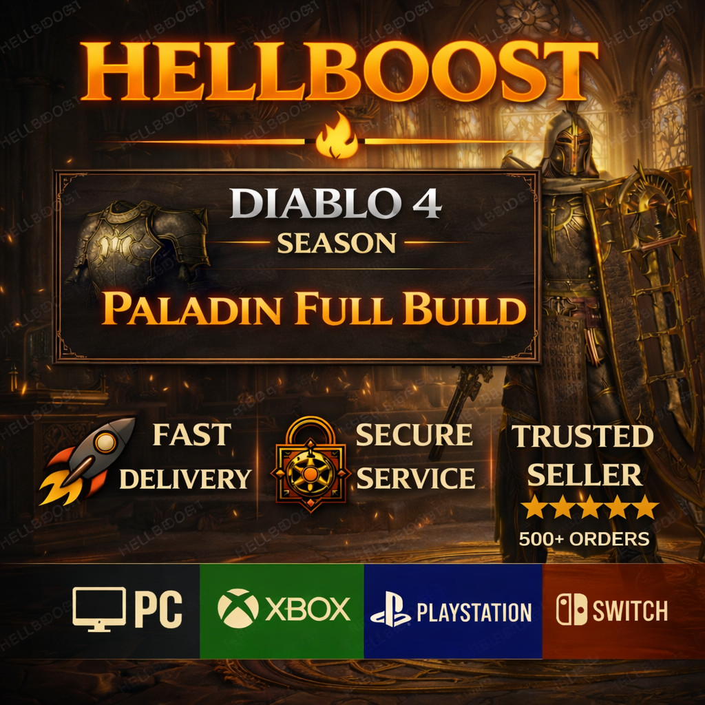 Diablo 4 Season 12💎S12 Lord of Hatred Paladin FULL BUILD 💎 PS5 / Xbox / PC 💎