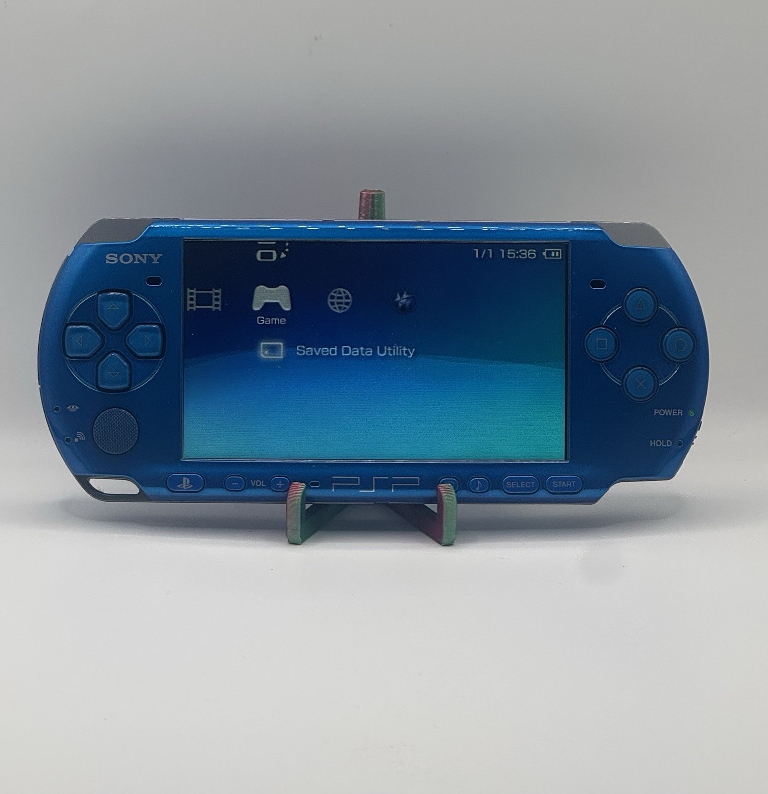 *US SELLER* Sony PSP 3000 console OEM – Vibrant Blue + Official Memory + Charger