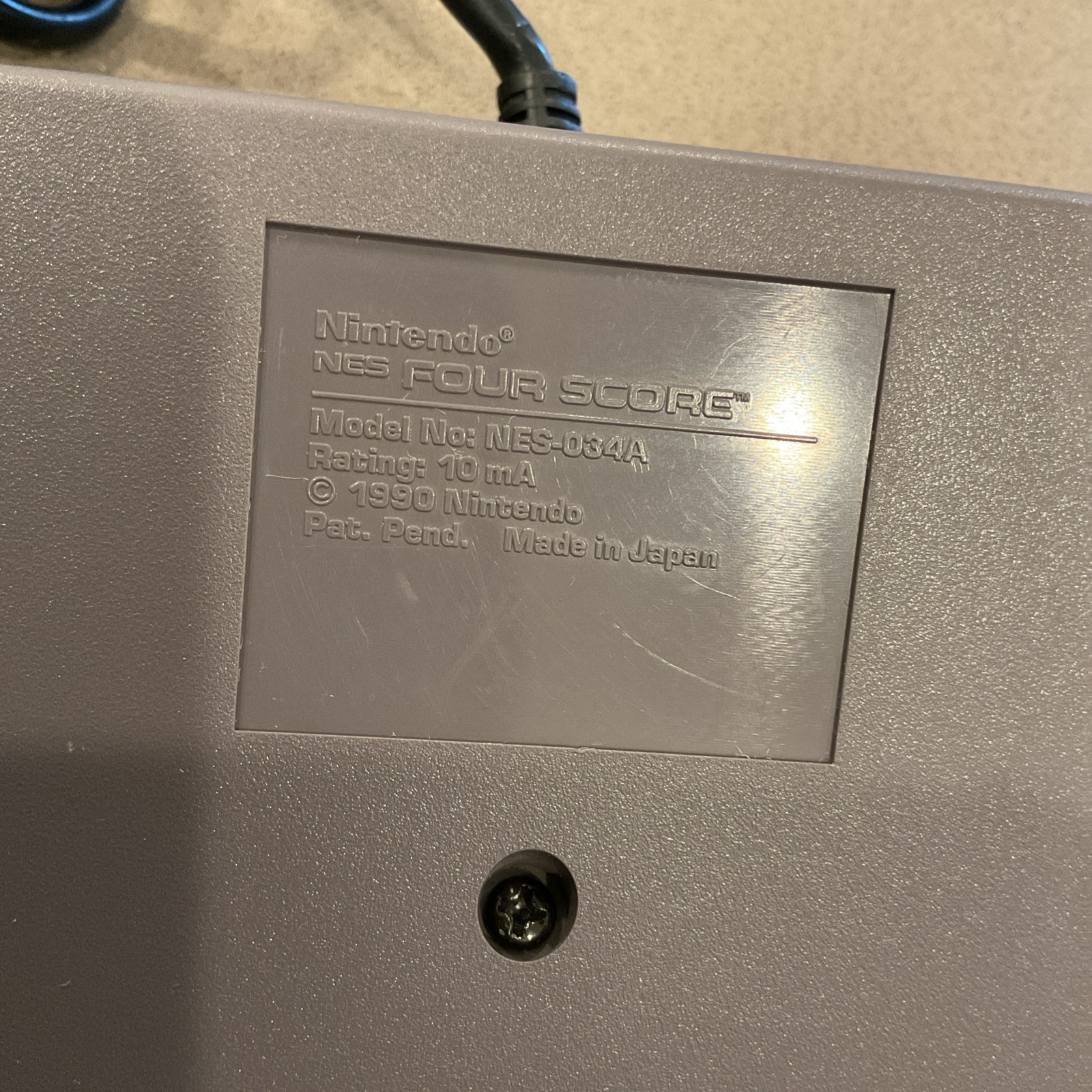 Nintendo Nes 4 Score Controller Attachment – Gray Turbo OEM Official Four