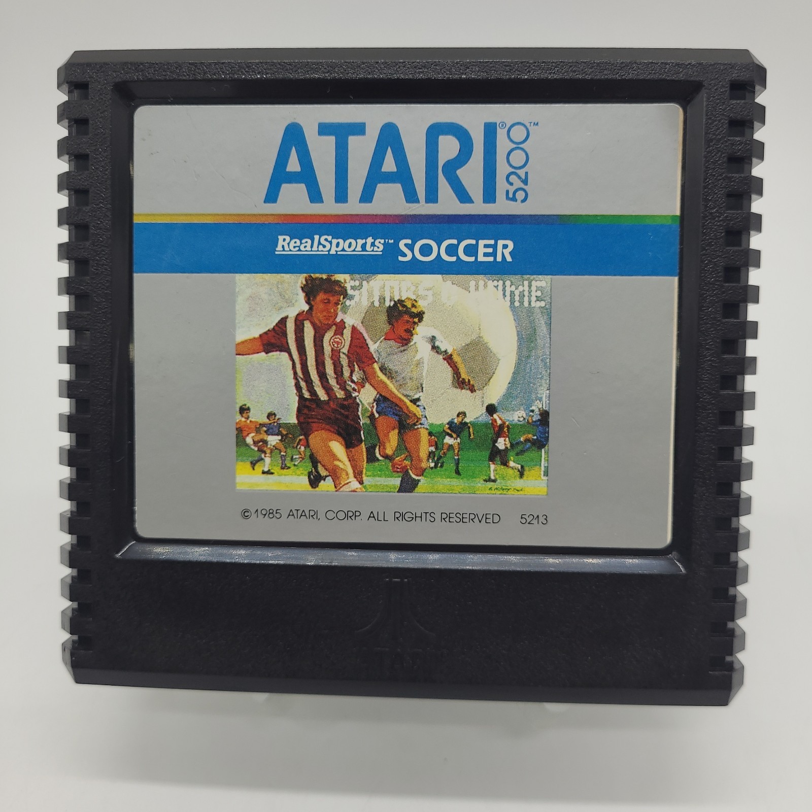 Real Sports Soccer Atari 5200 Cartridge With Manual & Controller Overlays Tested