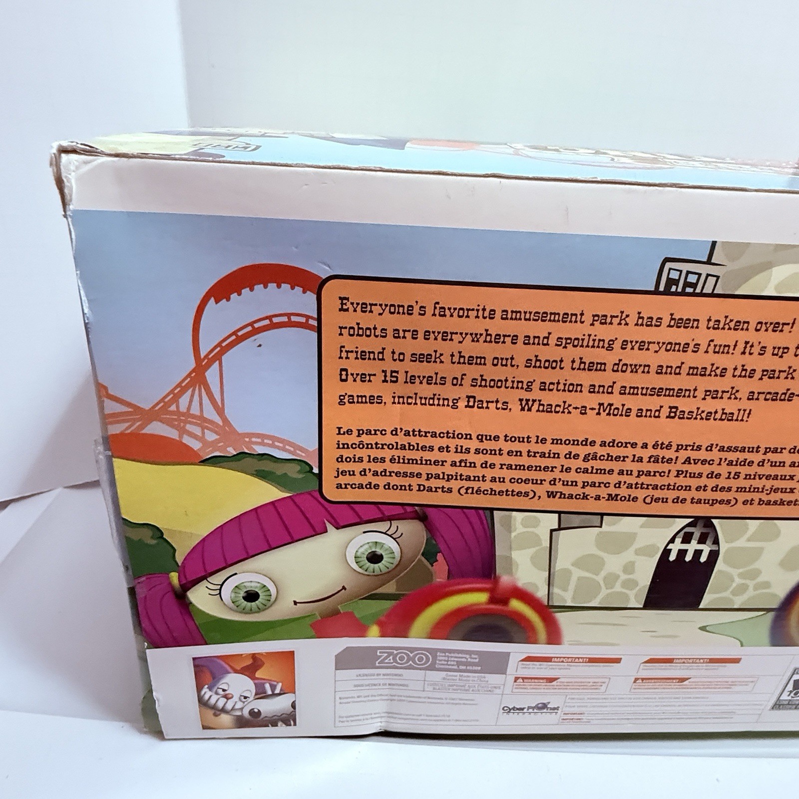 SEALED Arcade Shooting Gallery Blaster & SEALED Game Nintendo Wii Open Box NIB