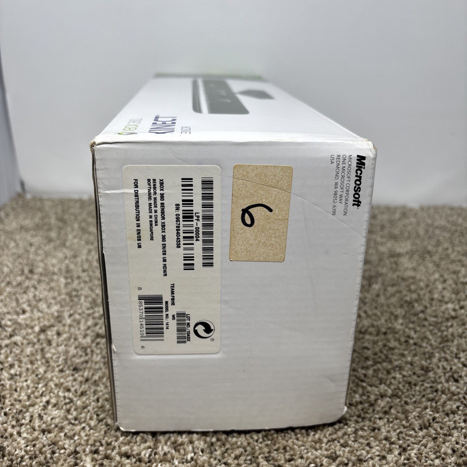 XBOX 360 Kinect Motion Sensor & Camera With Box No Game Tested