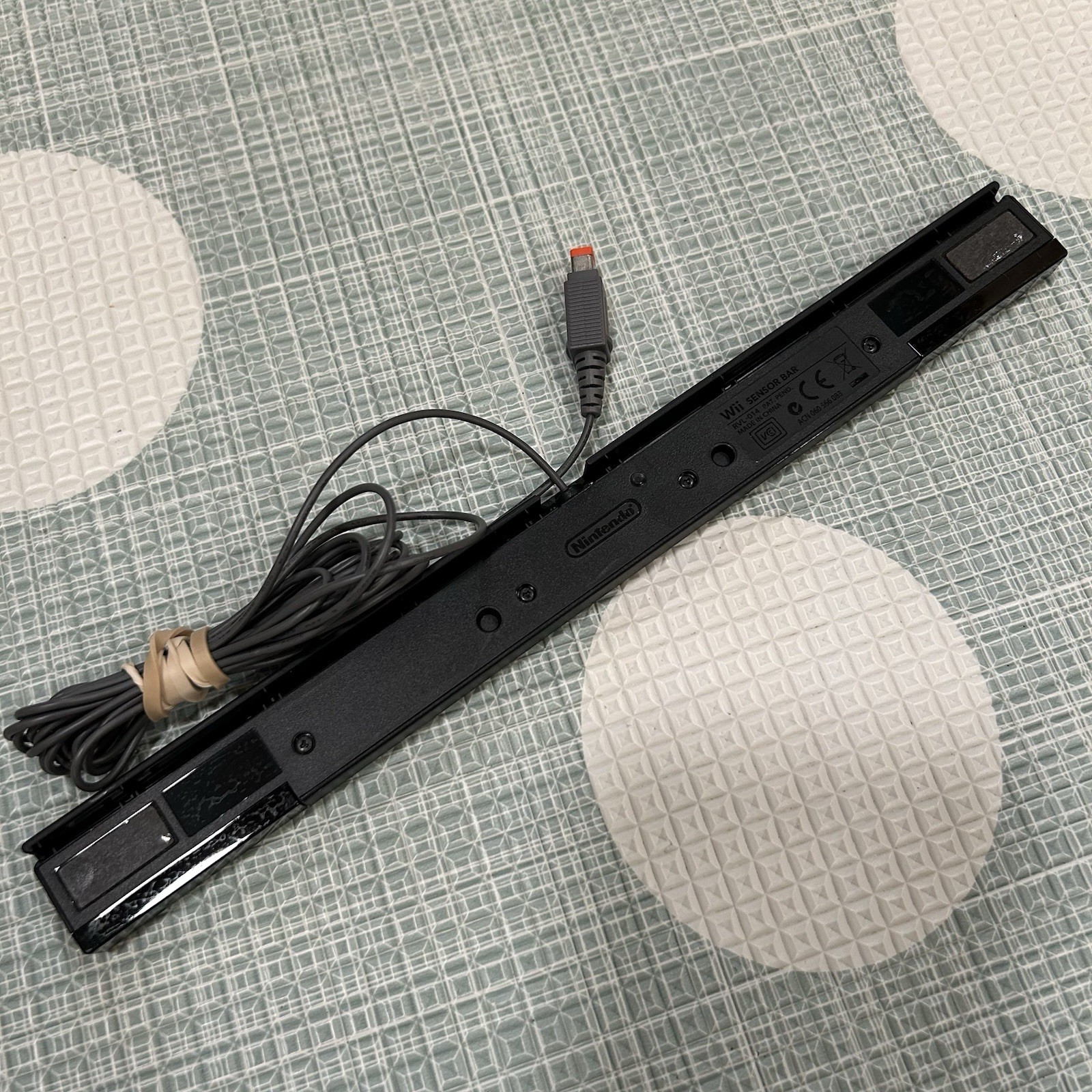 Nintendo Wii OEM Cord Bundle – AC Adapter + AV Cable + Black Sensor Bar TESTED
