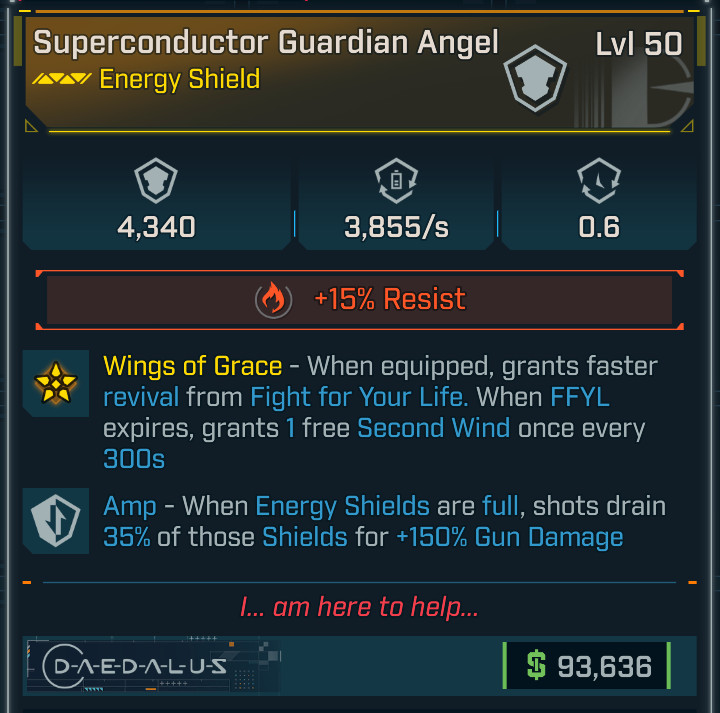 Borderlands 4 • Legendary Shield • Guardian Angel • Amp • Lvl 50 • PS PC XBOX