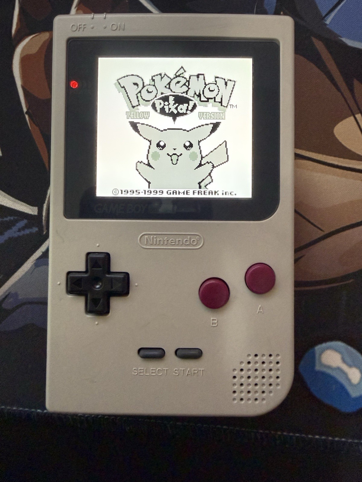 Classic Gray- Gameboy Pocket -W IPS Screen Mod- New Shell New Buttons -Tested