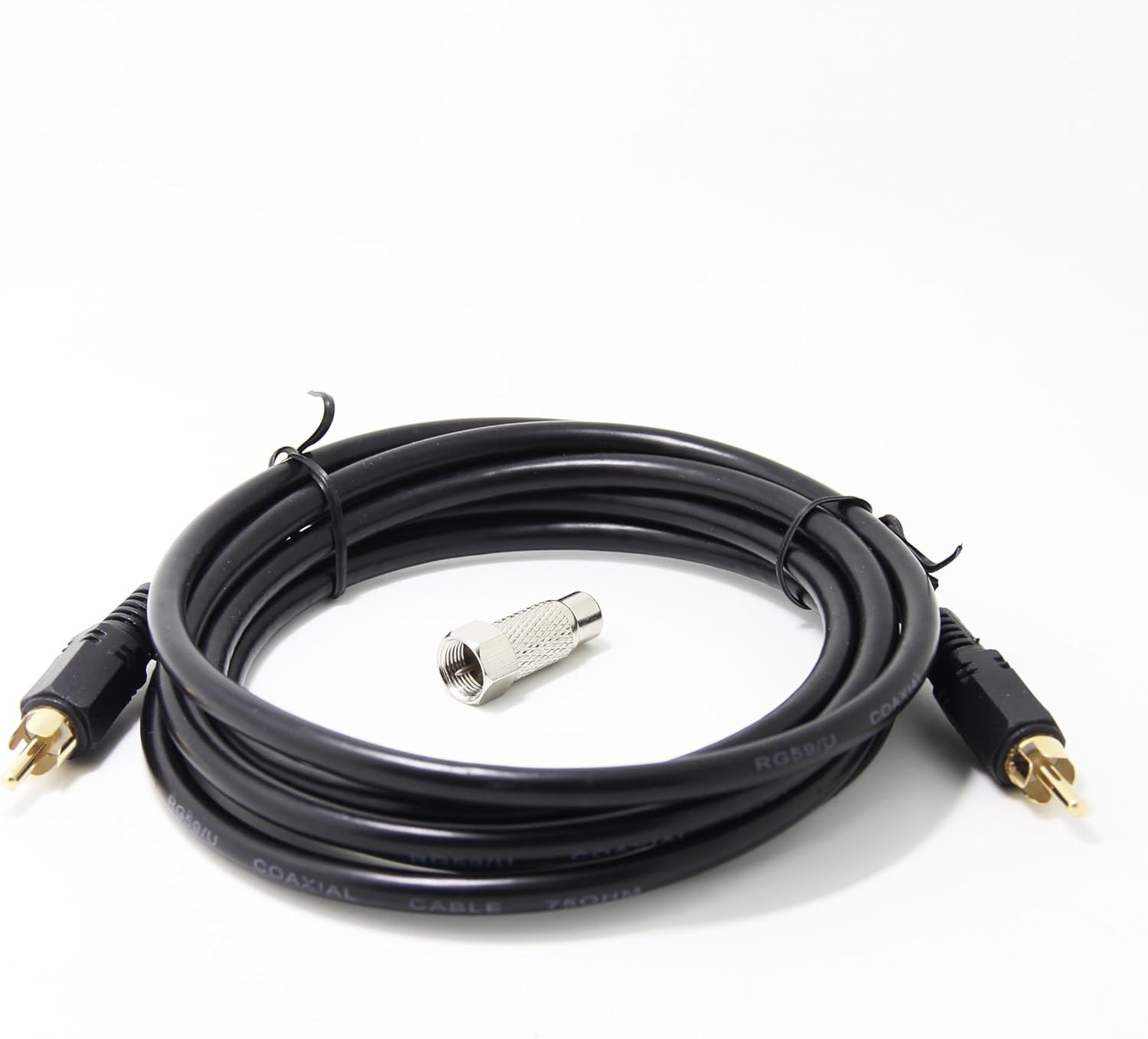 RCA Video Cable with RF TV Connector for Atari 2600 Jr 7800 Black