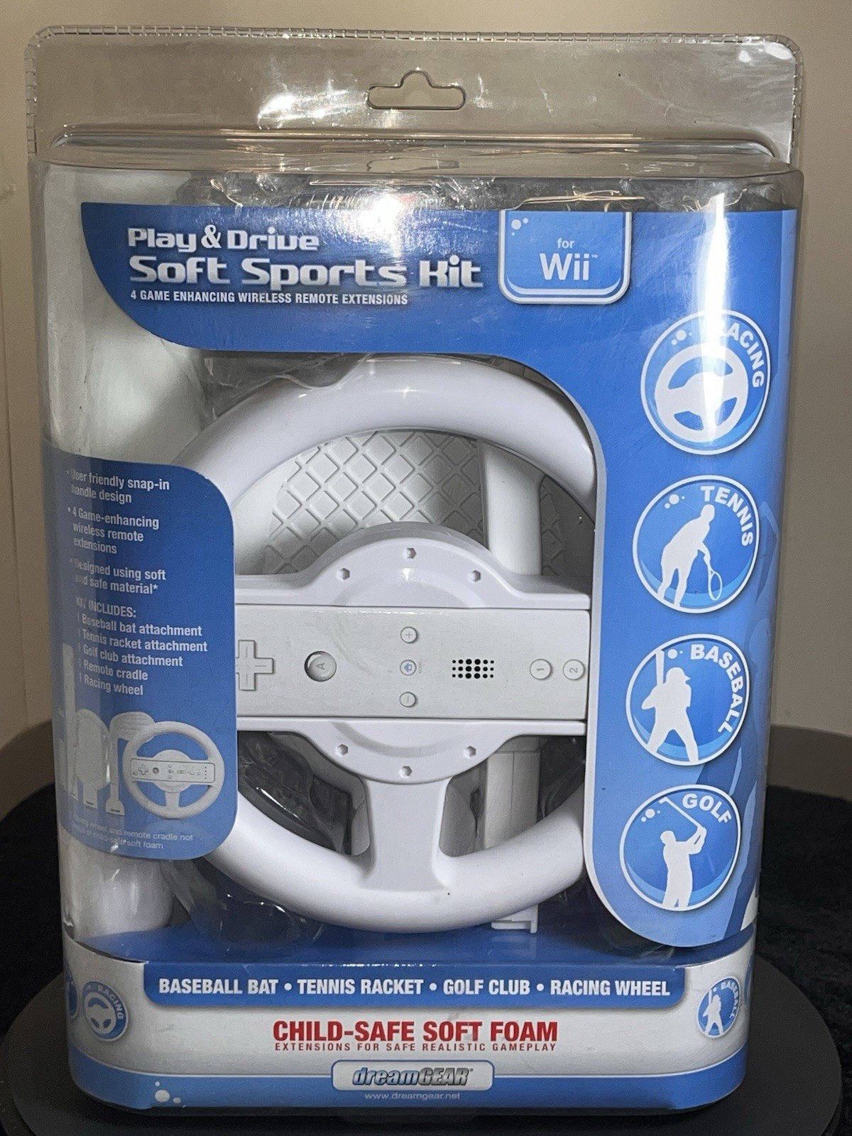 Dreamgear DGWII-1058 Play and Drive Soft Sports Kit for Nintendo wii new sealed