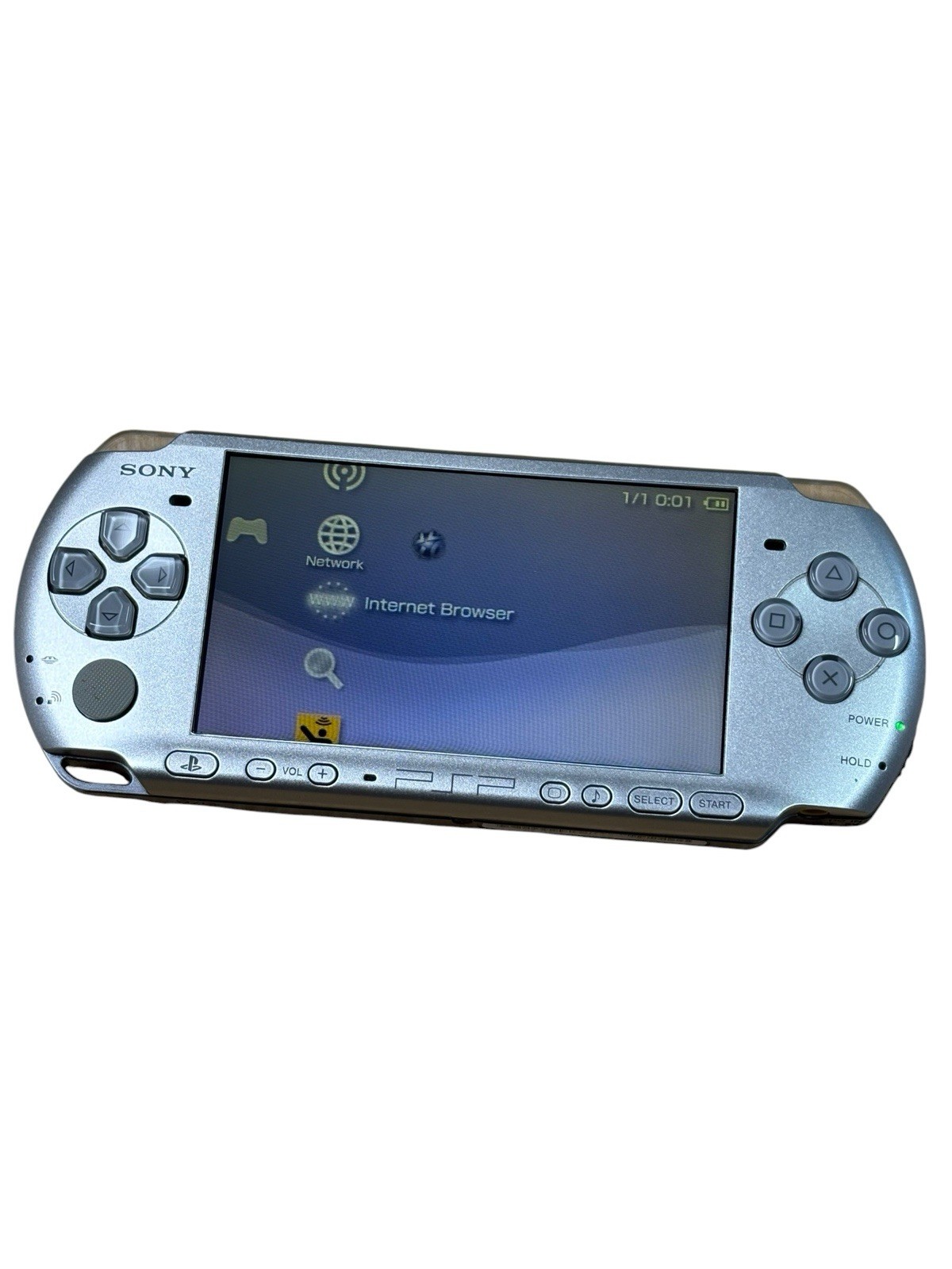 Sony PSP 3000 Mystic Silver Console PSP-3000 Tested Working Japan