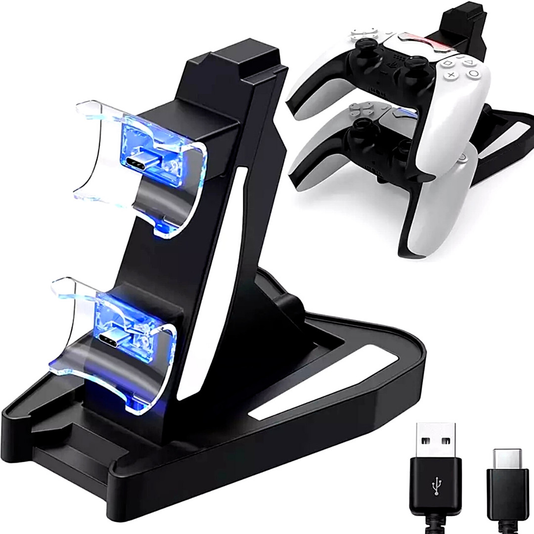 PS5 Controller Charger, Dual Fast Charging Station for PlayStation5 DualSense