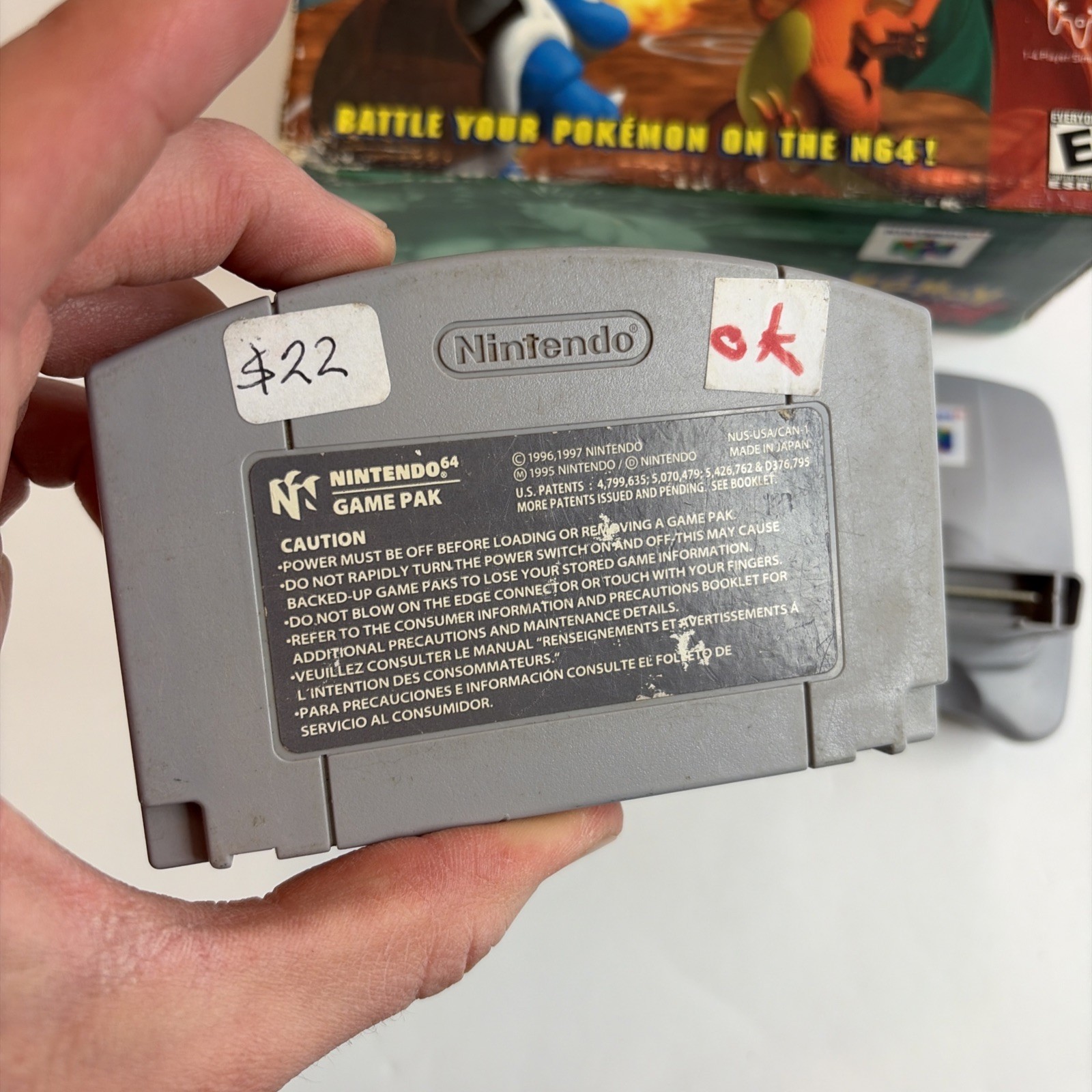 Pokemon Stadium – Nintendo 64 Big Box w/ Transfer Pak (Tested)