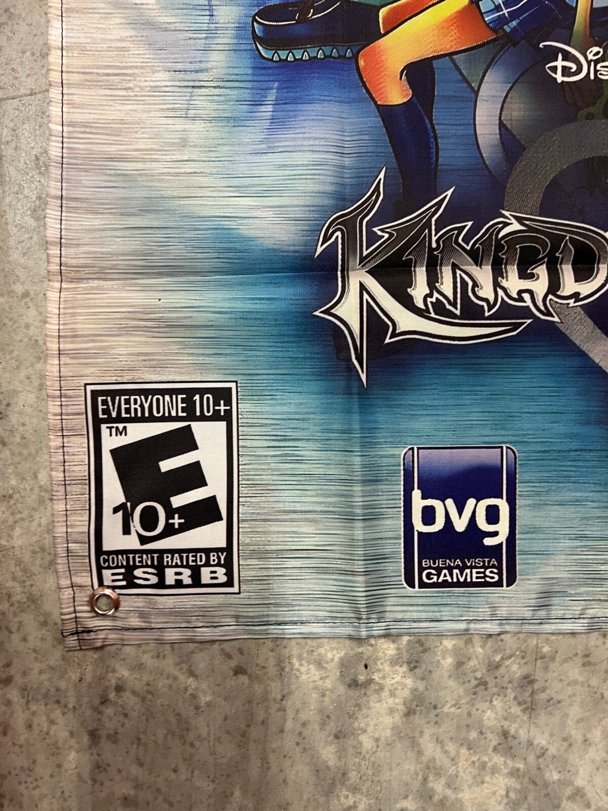 Kingdom Hearts 2 PS2 Custom Wall Flag Banner Tapestry 2 x 3 Ft, Playstation 2