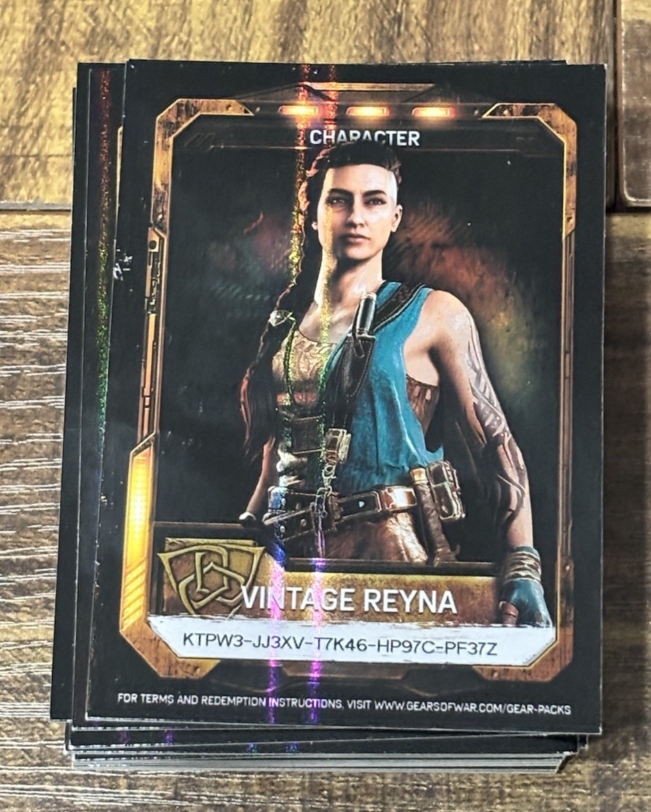 Gears of War 4 Promo Cards Bulk Lot 205 Pc Reyna Lancer Horde Bounty Stickers