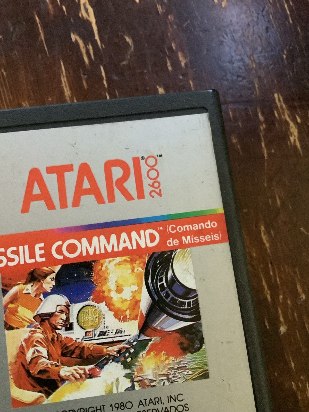 Atari 2600 Missile Command Brazil Video Game Polyvox Cartridge Vintage Rare