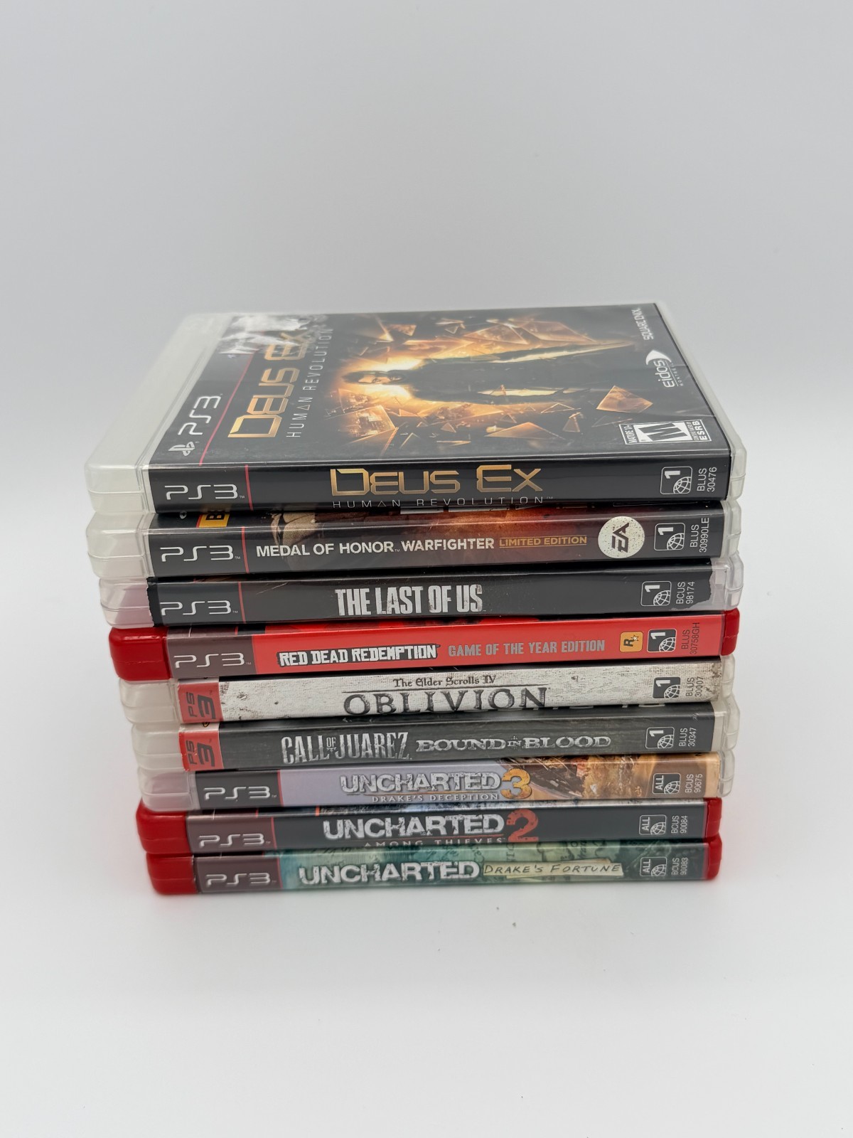 PS3 Essentials **9 Game Bundle** Lot TESTED & WORKING: Uncharted /Last of Us/RDR