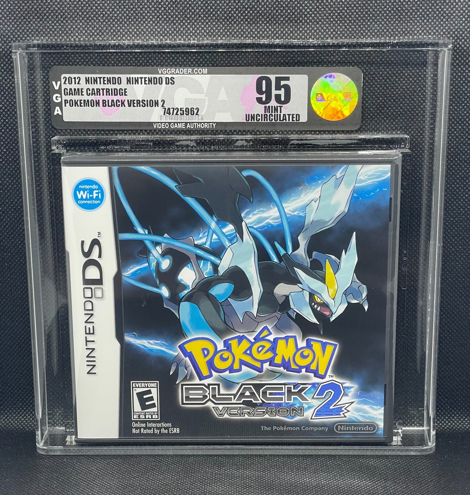 Pokemon Black 2 Version VGA 95 Graded Gold Nintendo DS 2012 Uncirculated Game