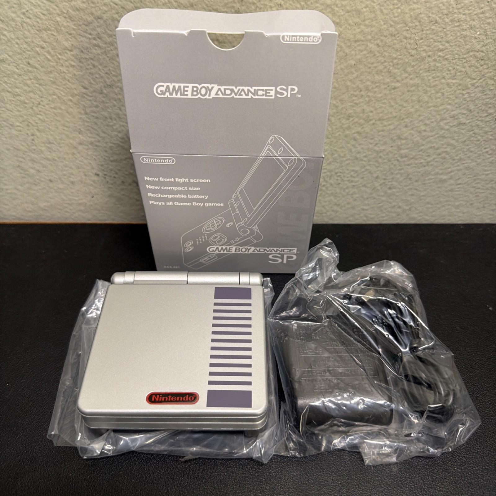 Nintendo Game Boy Advance SP NES Edition Console NEW IPS screen w/ Charger