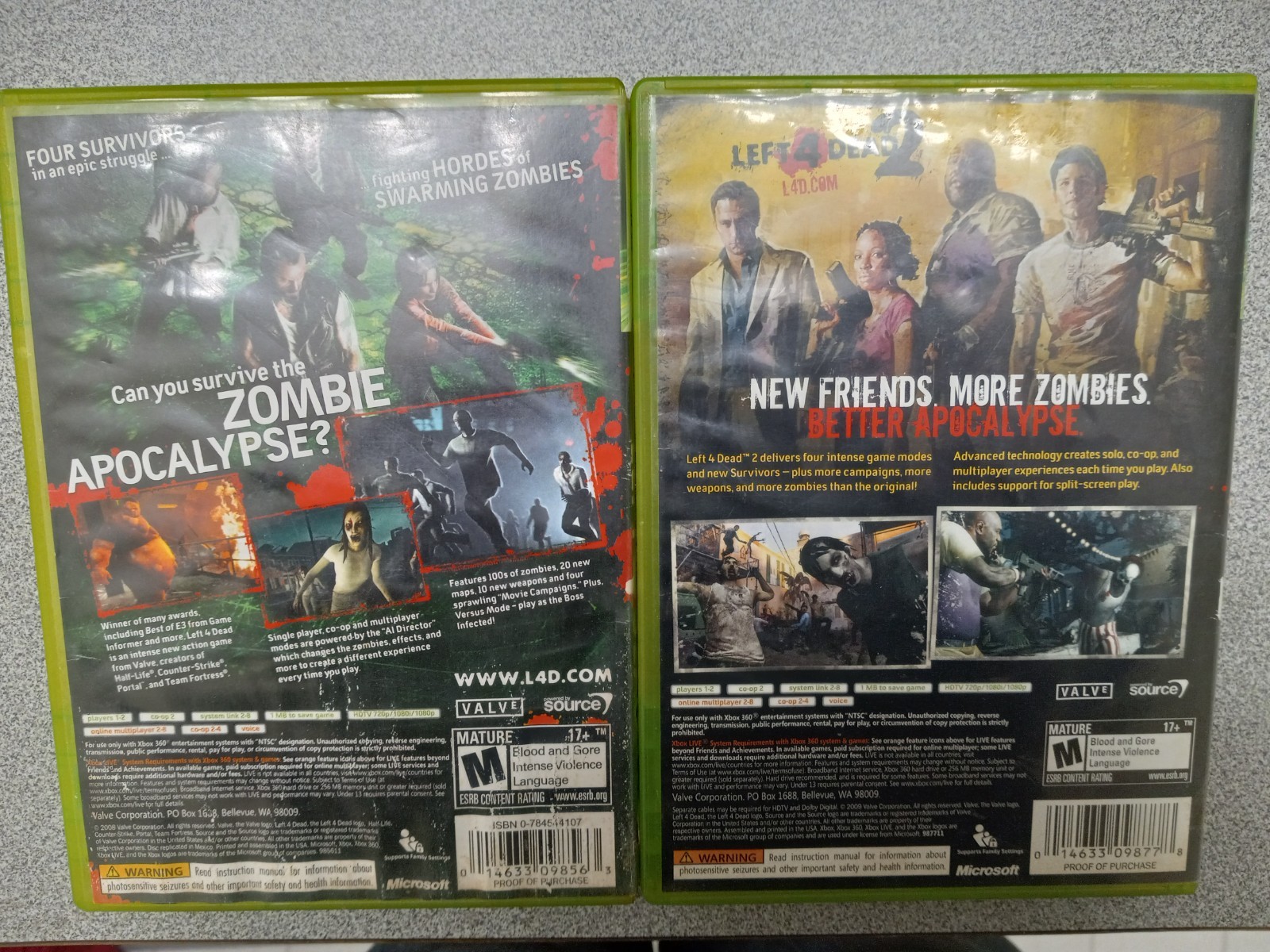 left 4 dead 1 and 2 xbox 360