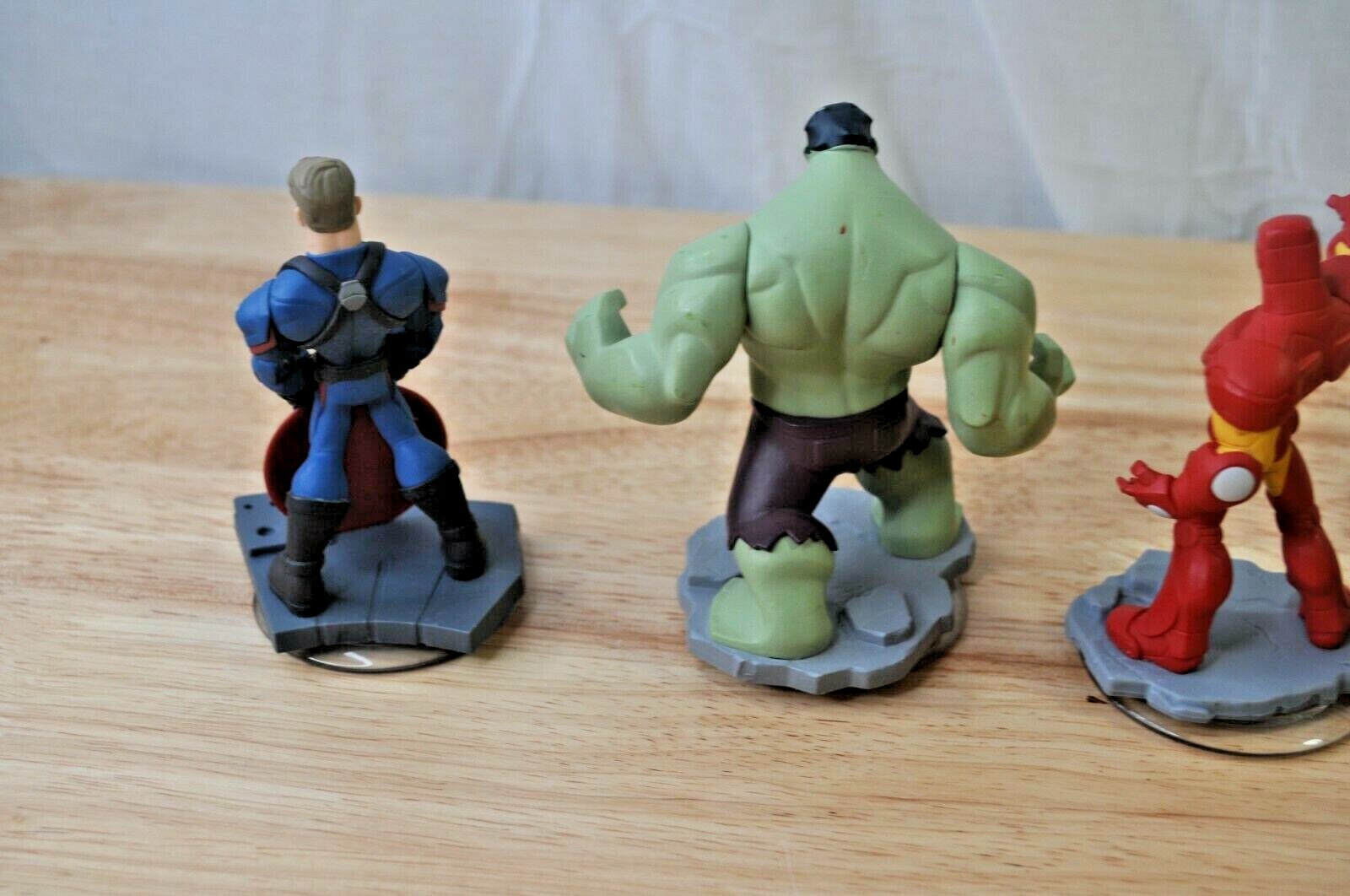 Disney Infinity Avengers Figure Lot-Iron Man-Captain America-Hulk-Vision-Fury