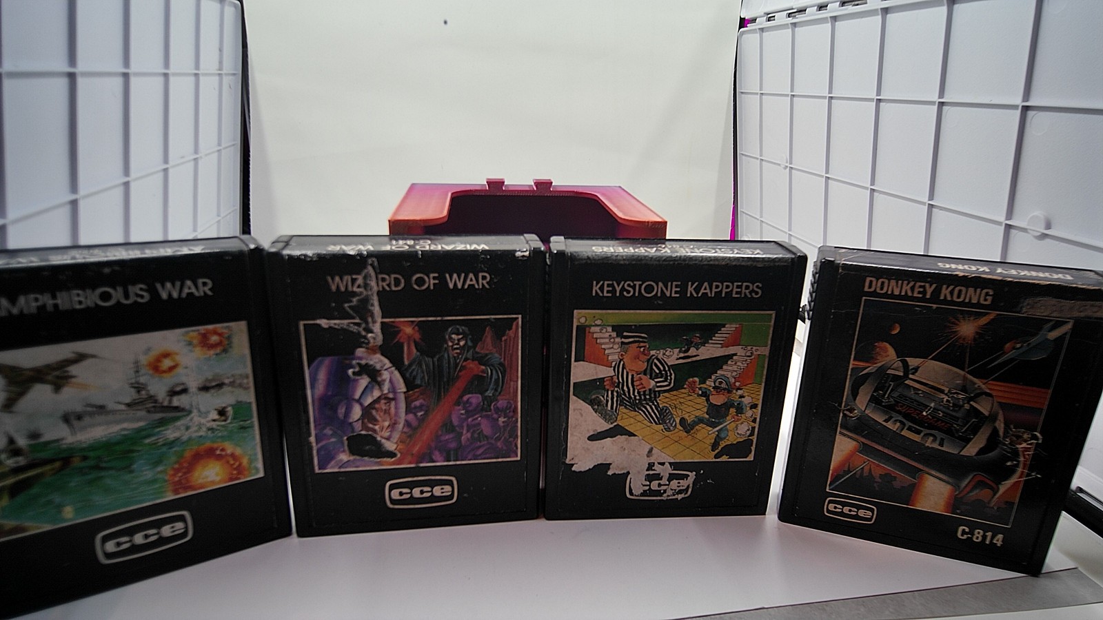 4x CCE Donkey Kong Keystone Kappers Amphibious Wizard of War Brazil Atari 2600