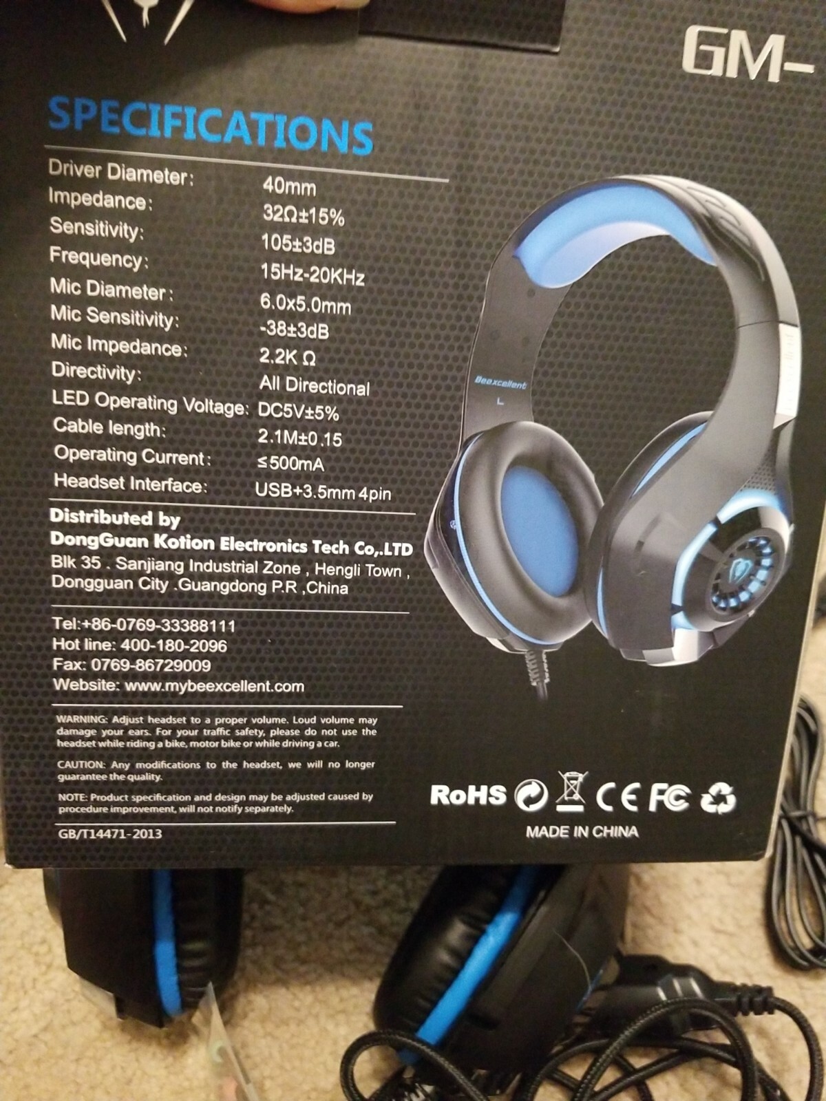 Beexcellent GM-1 Gaming Headset with Surround Sound & Noise-Isolation Microphon…