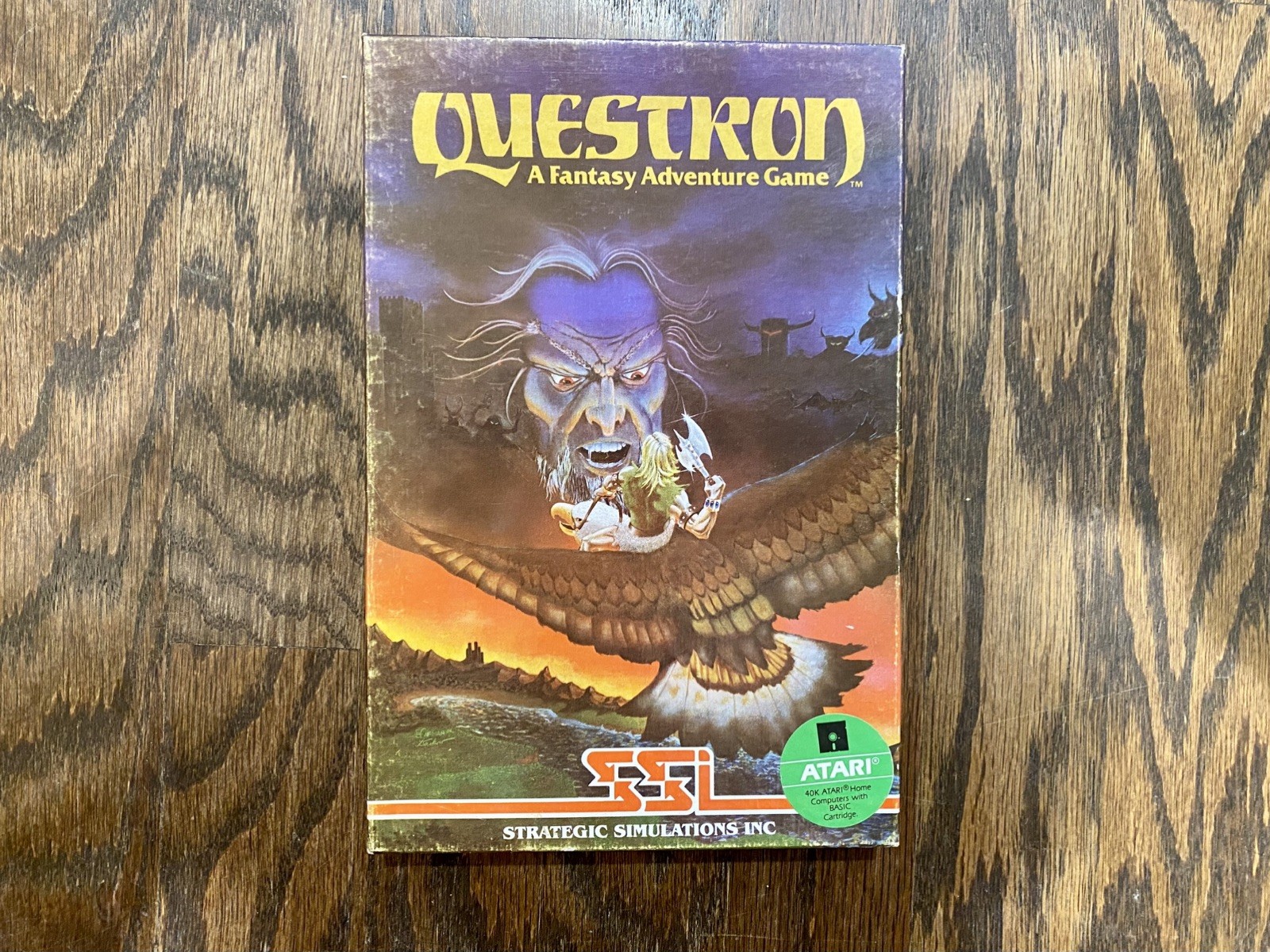 Questron CIB – SSI – Atari 400 / 800 – Box / Disks / All Paperwork – CLEAN