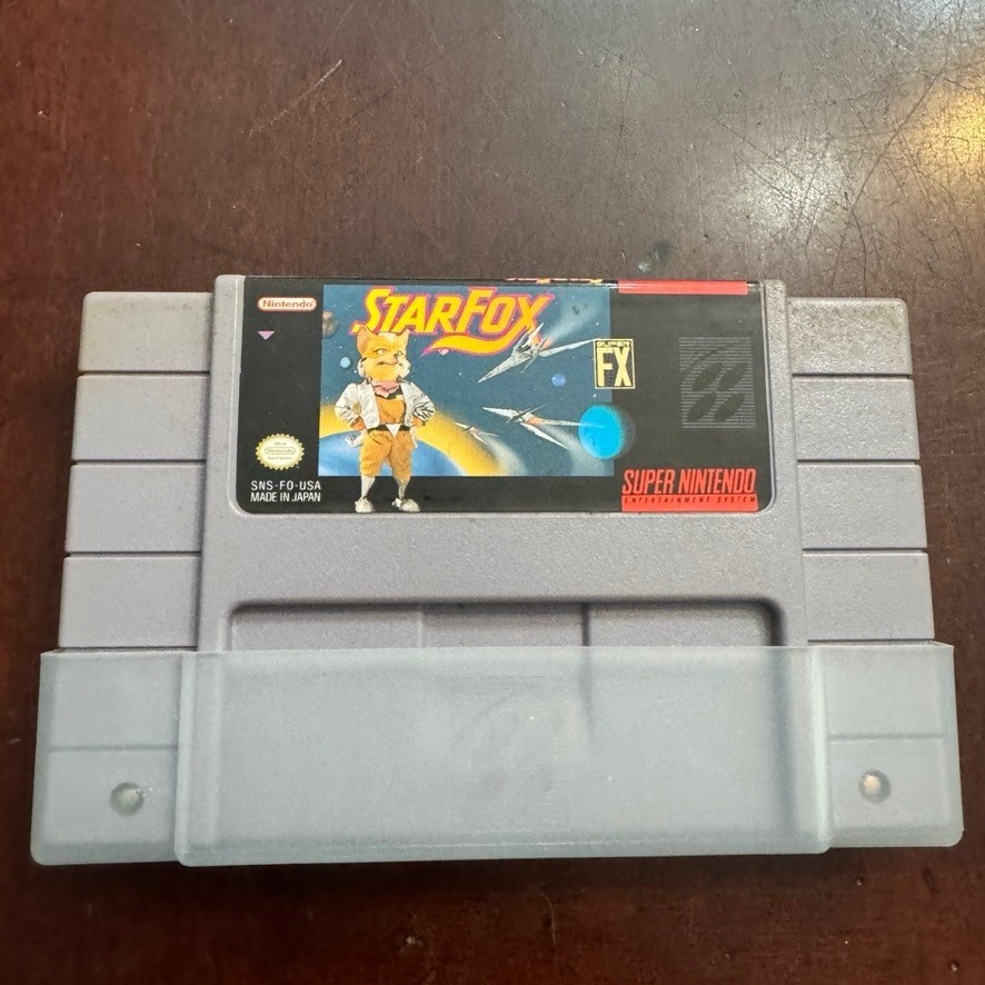 Star Fox Nintendo SNES Super Nintendo Game Cartridge SNS-FO-USA Super FX Chip