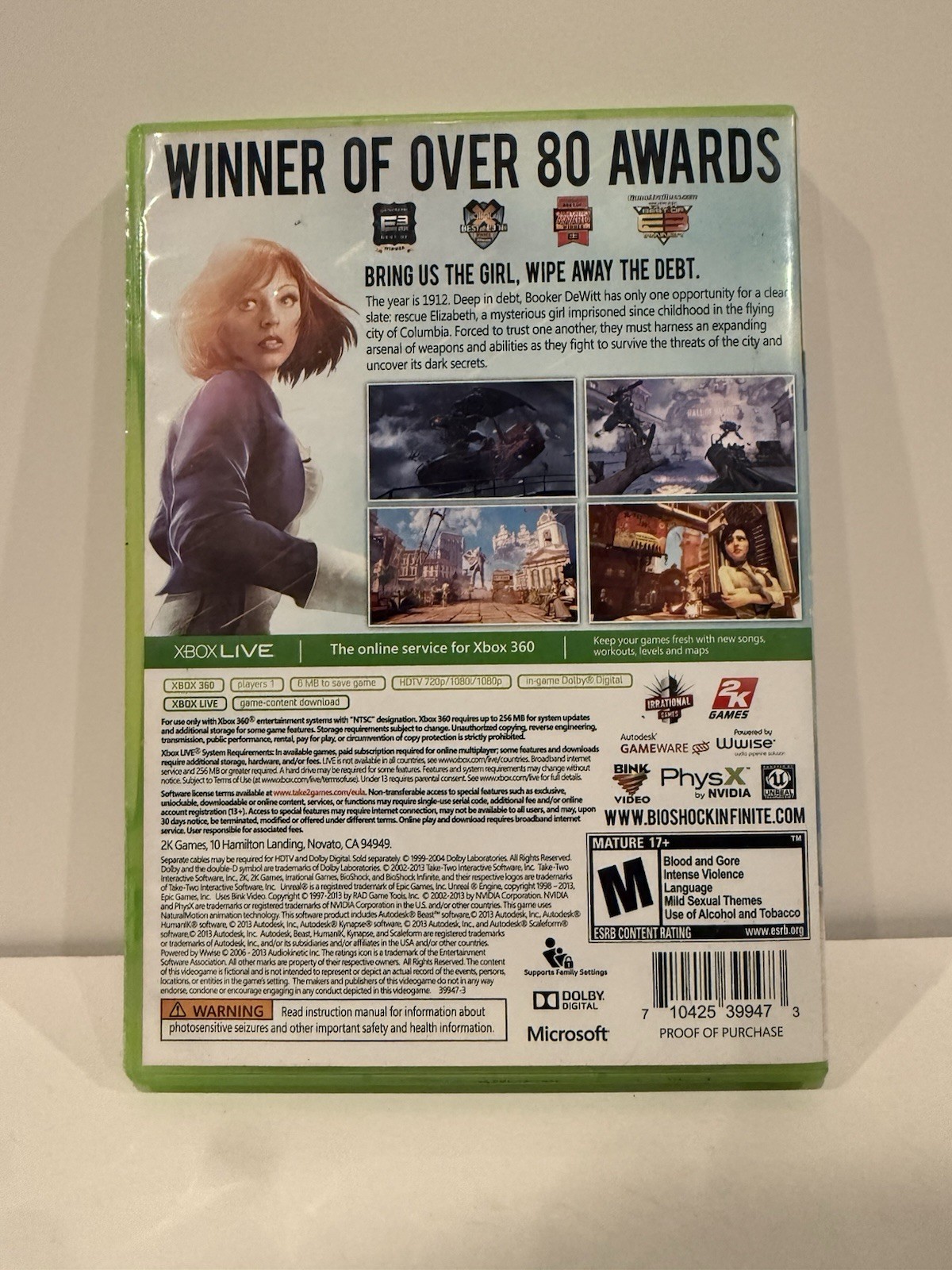 BioShock Infinite (Microsoft Xbox 360, 2013) – CIB Complete – Tested