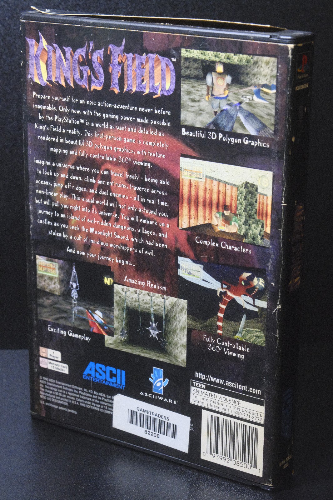 FromSoftware’s King’s Field (1996) – PS1 Long Box w/ Manual & Internal Box Art