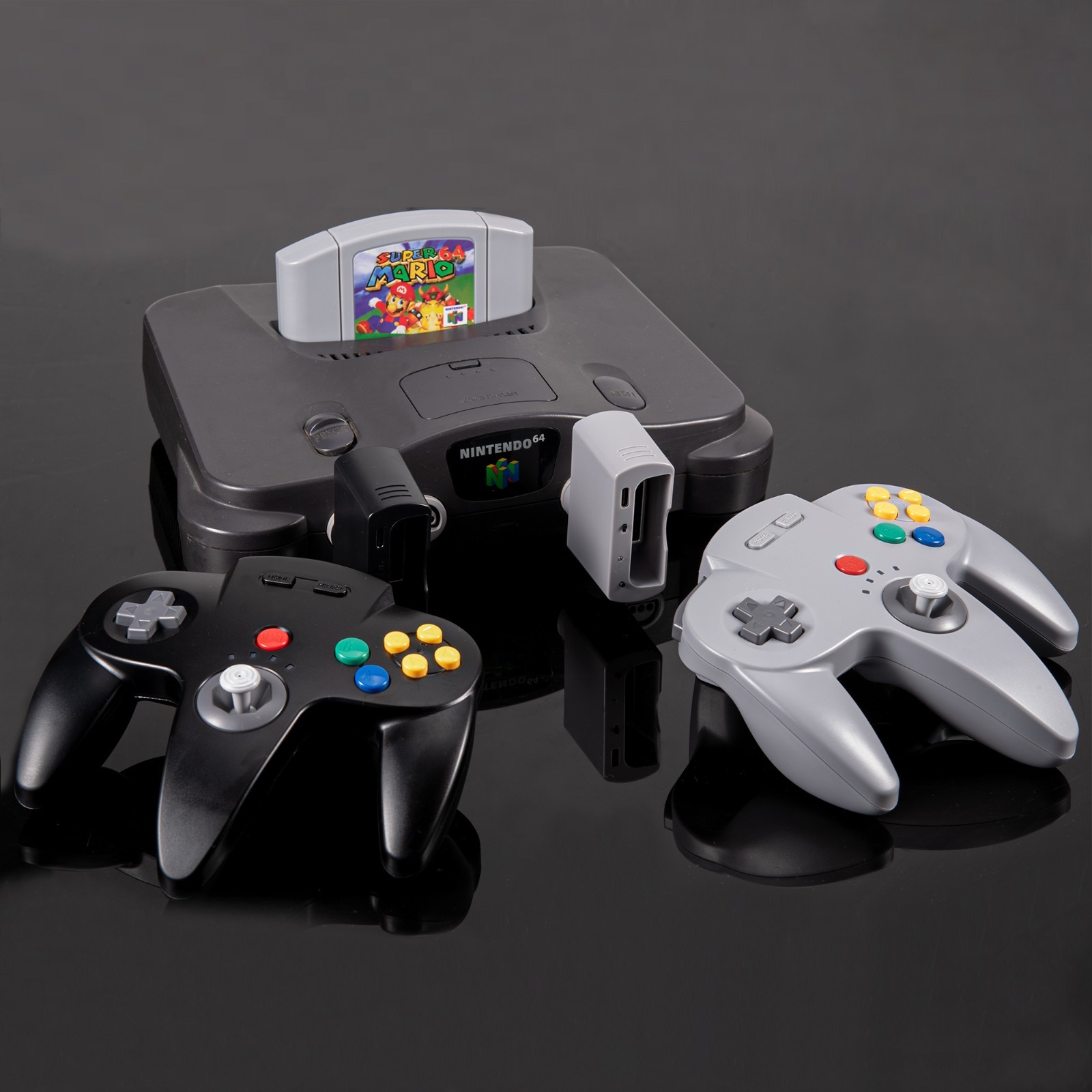 Wireless N64 Controller Rechargeable Gamedpad w/Rumble Pak for Nintendo 64 N64